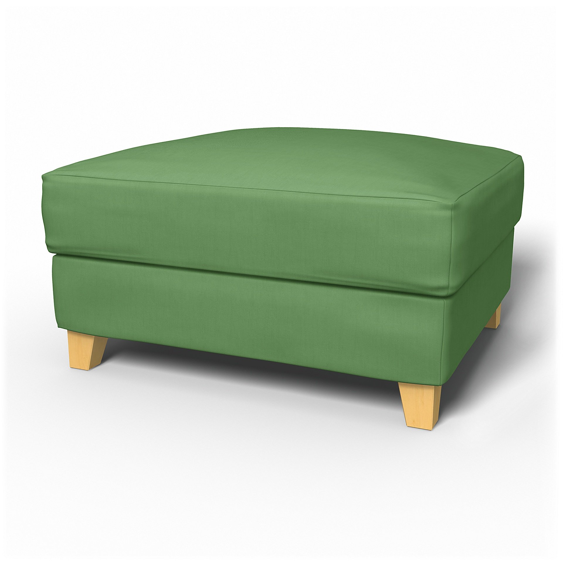 IKEA - Backa Footstool Cover, Apple Green, Linen - Bemz
