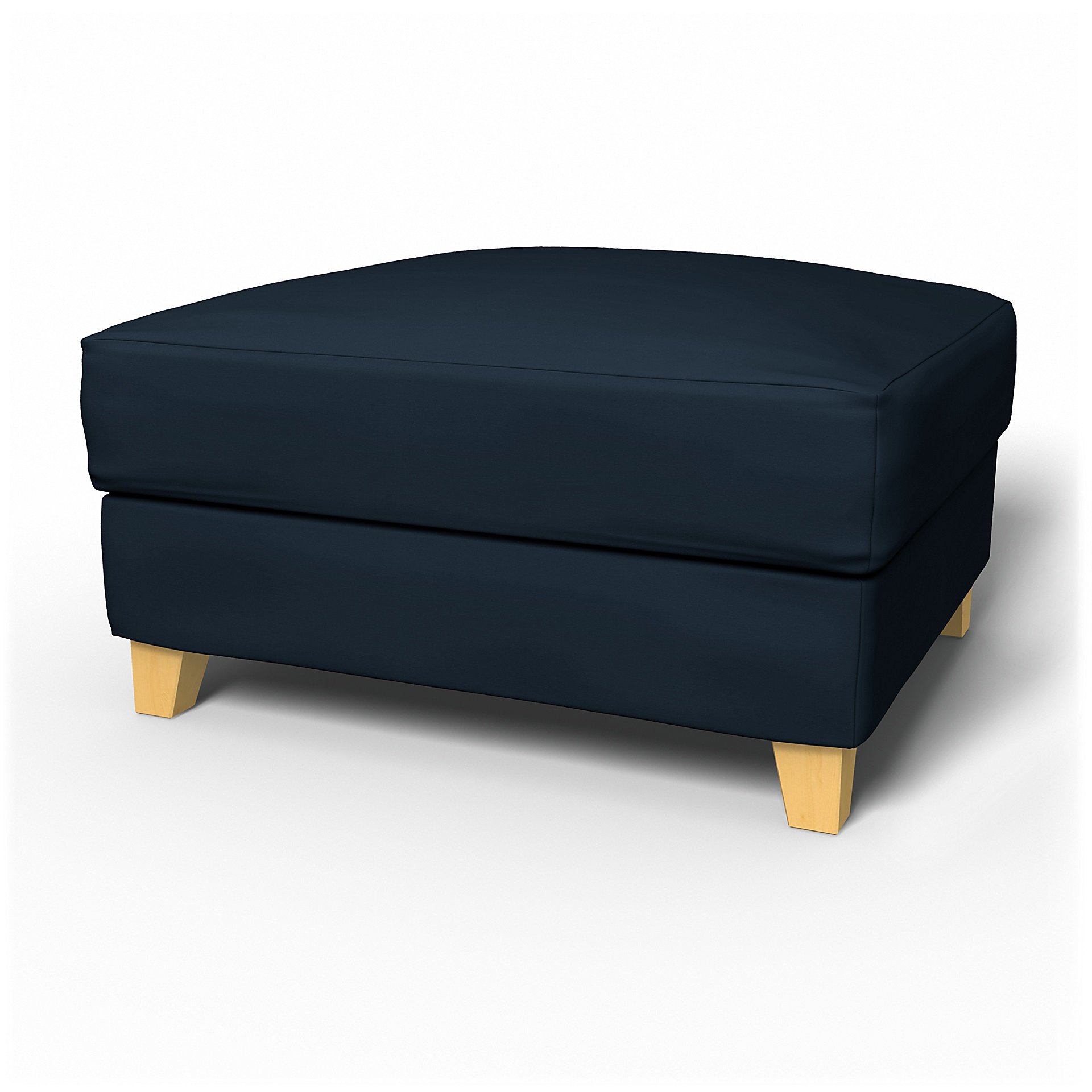 IKEA - Backa Footstool Cover, Navy Blue, Cotton - Bemz