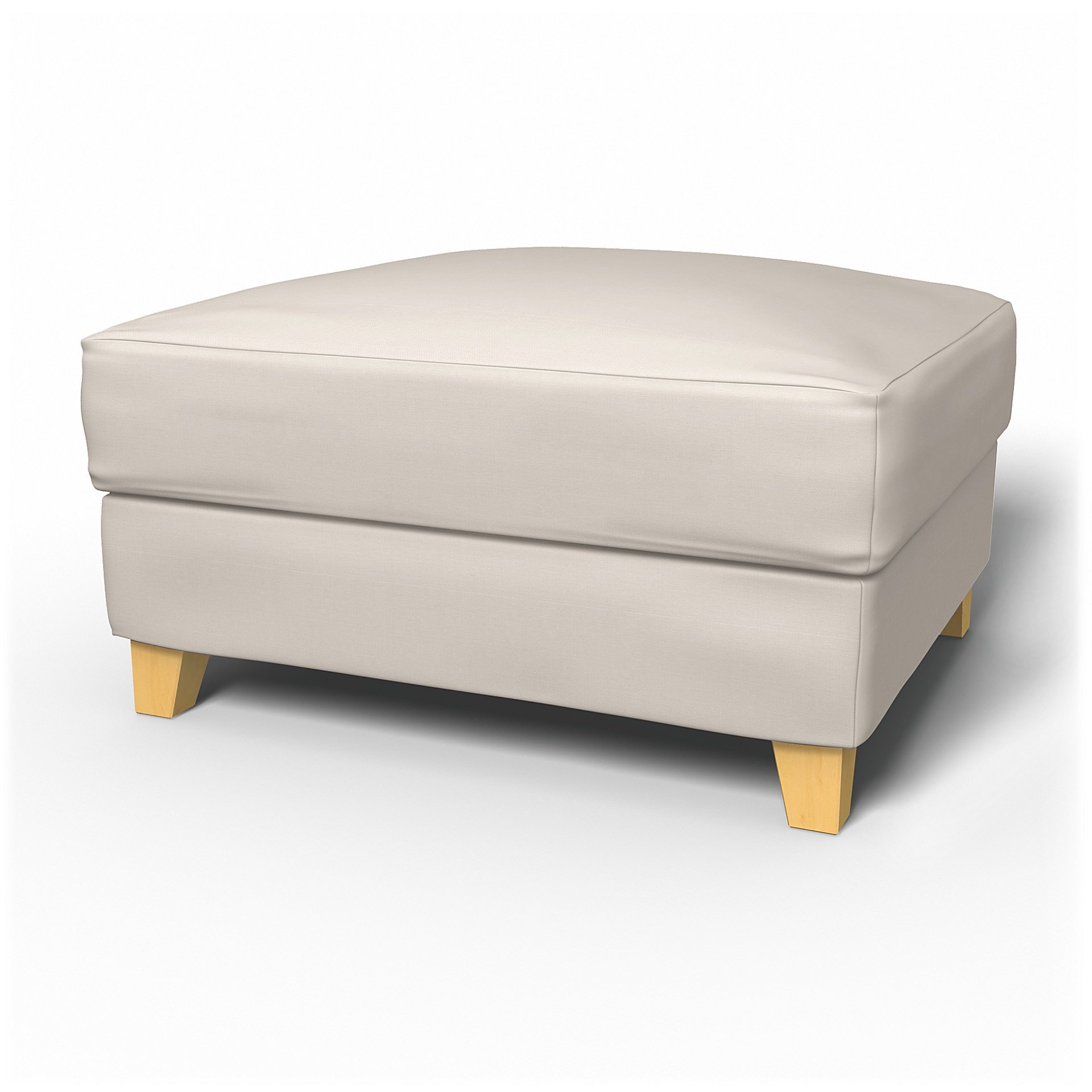 IKEA - Backa Footstool Cover, Soft White, Cotton - Bemz