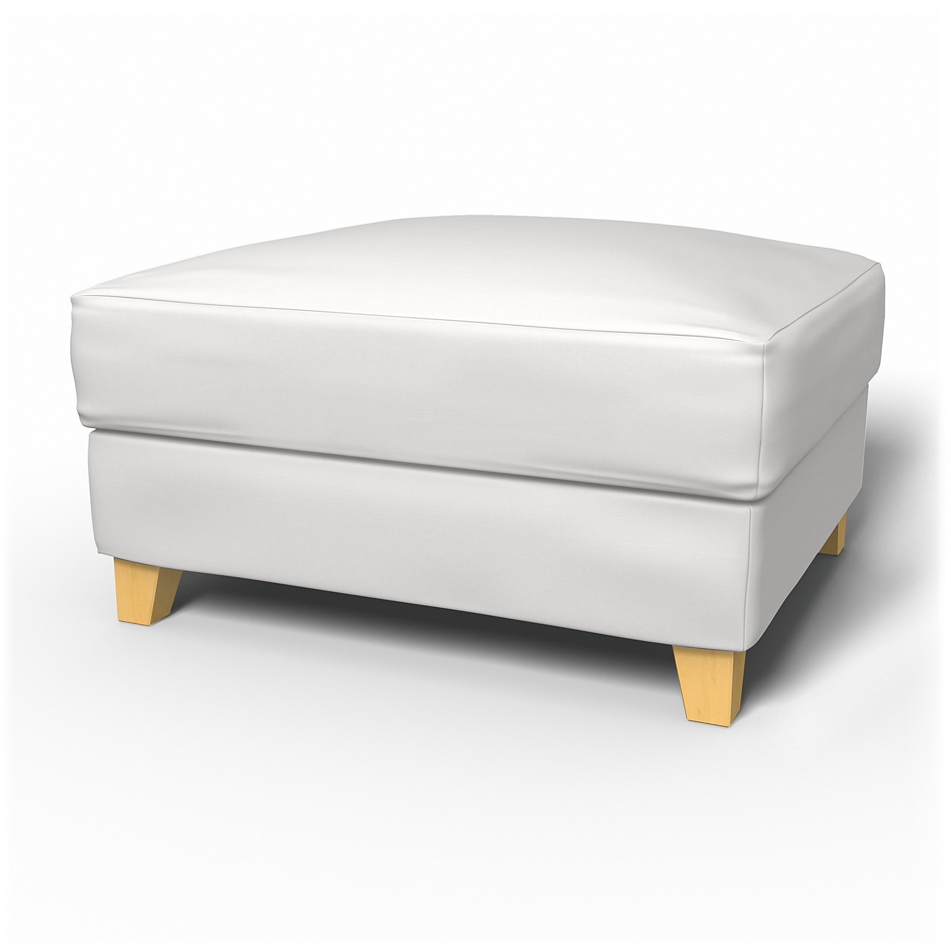 IKEA - Backa Footstool Cover, Absolute White, Cotton - Bemz