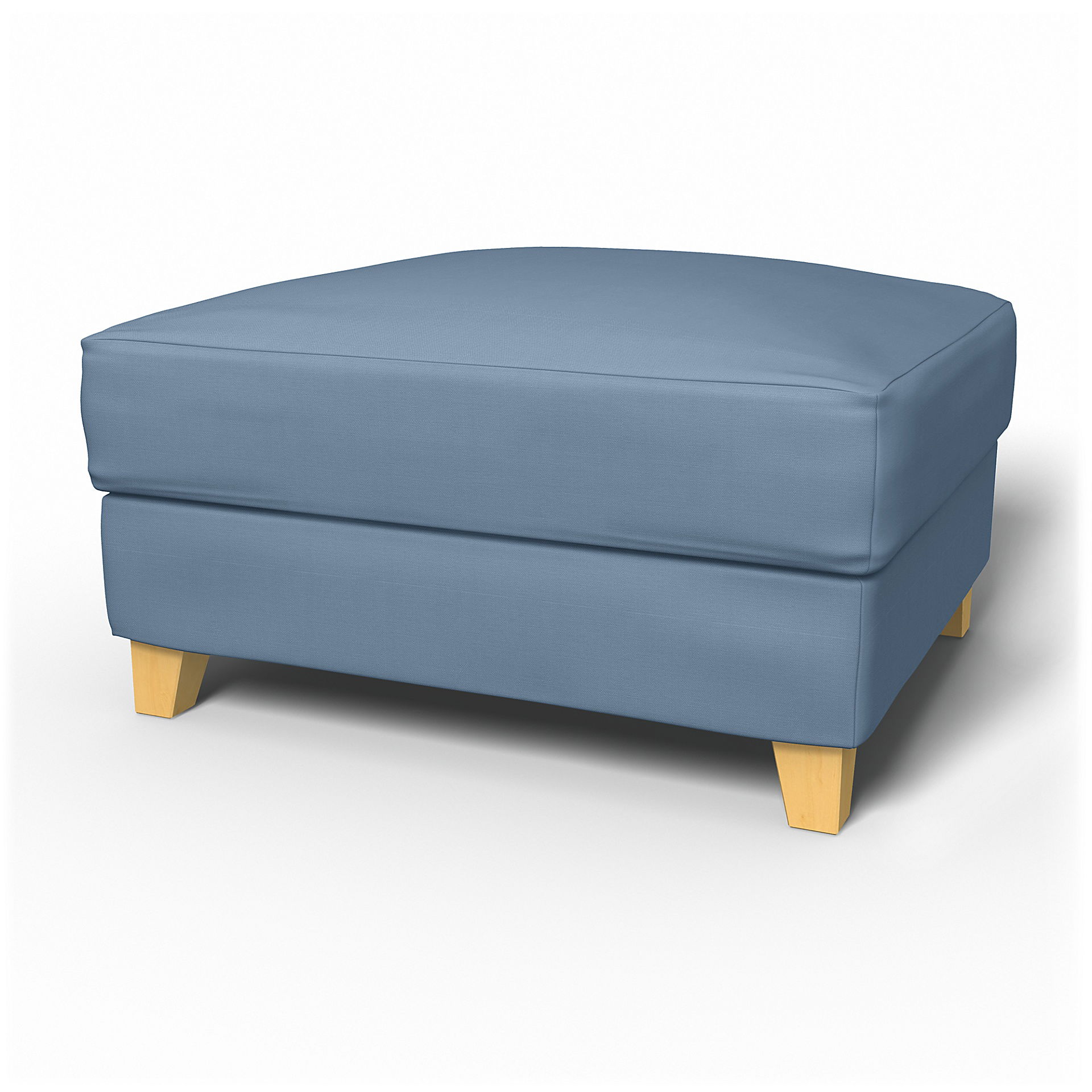 IKEA - Backa Footstool Cover, Dusty Blue, Cotton - Bemz