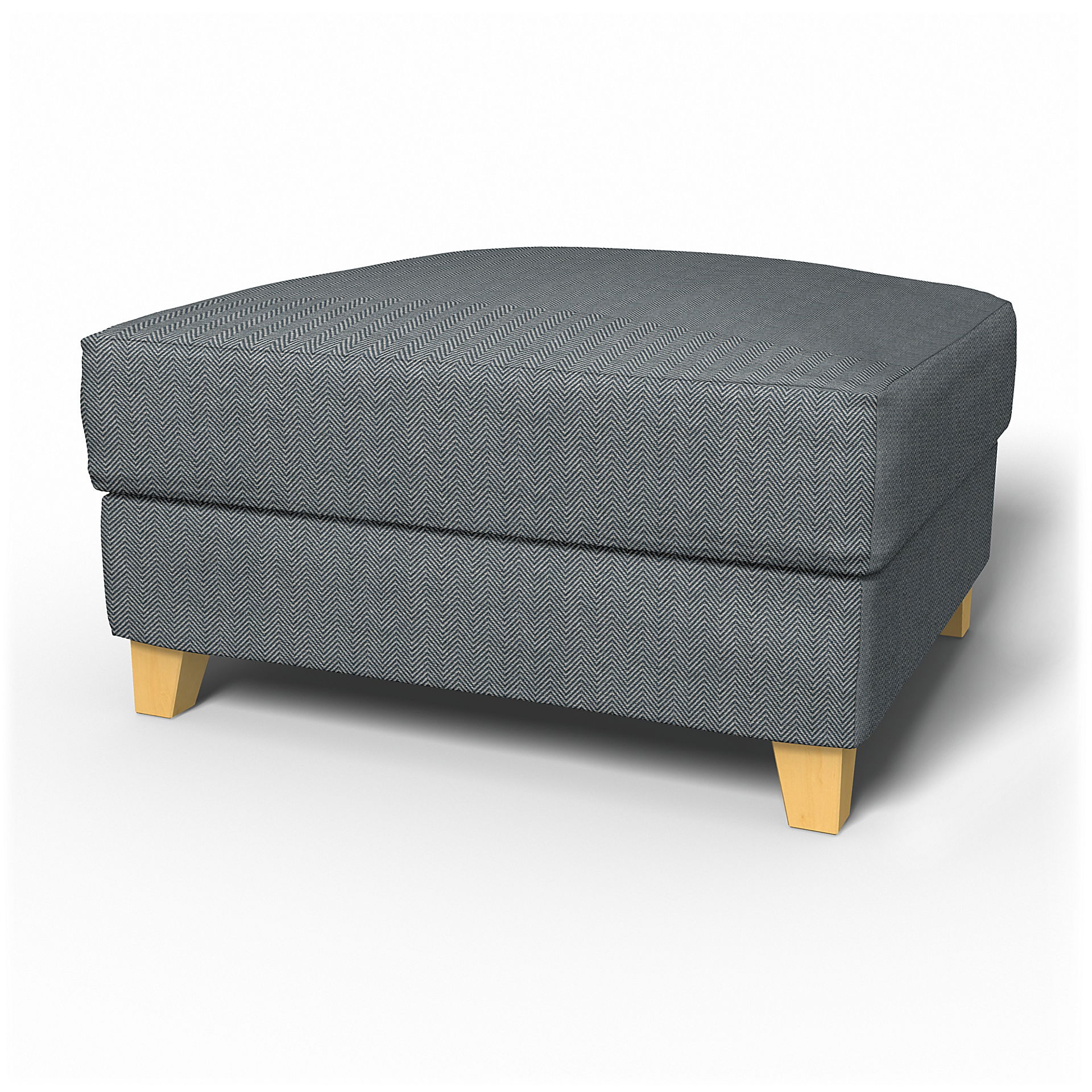 IKEA - Backa Footstool Cover, Denim, Cotton - Bemz