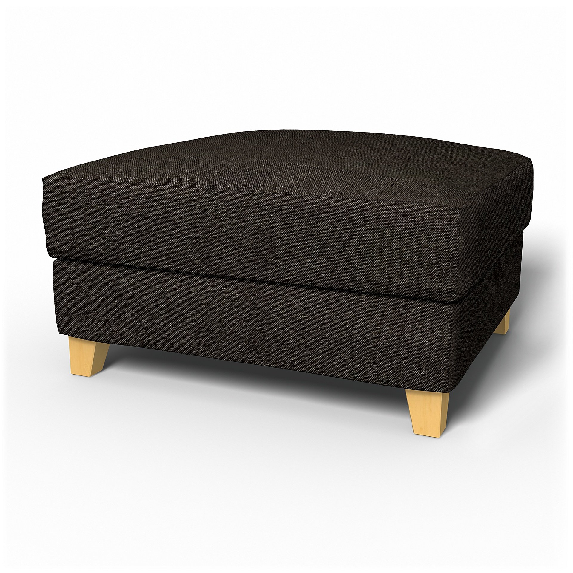 IKEA - Backa Footstool Cover, Graphite Grey, Cotton - Bemz