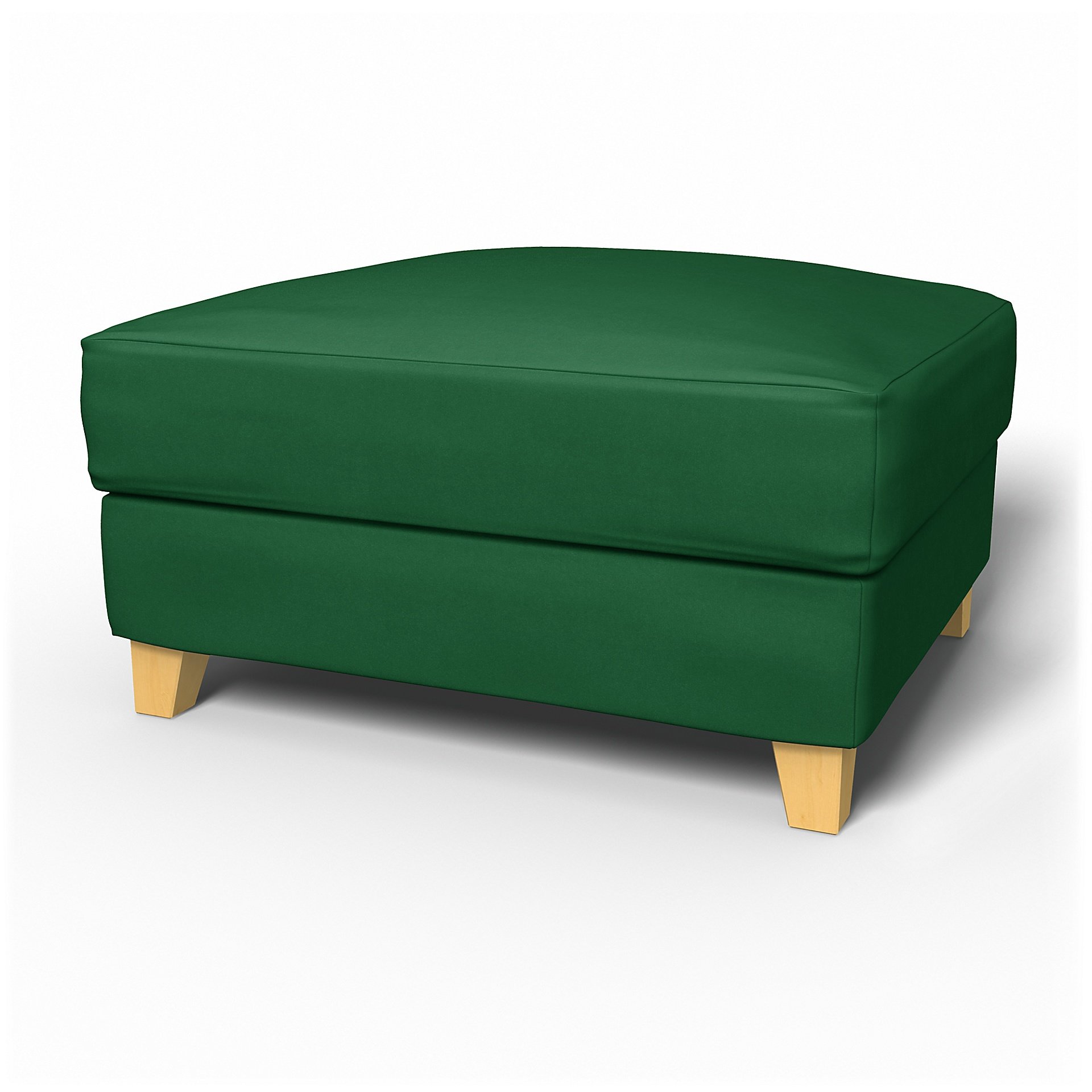 IKEA - Backa Footstool Cover, Abundant Green, Velvet - Bemz