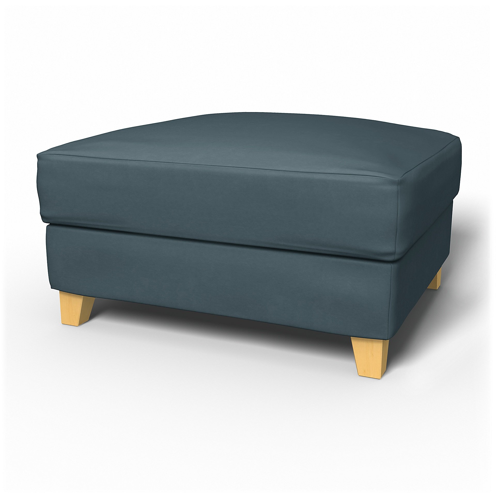 IKEA - Backa Footstool Cover, Duck Egg, Velvet - Bemz