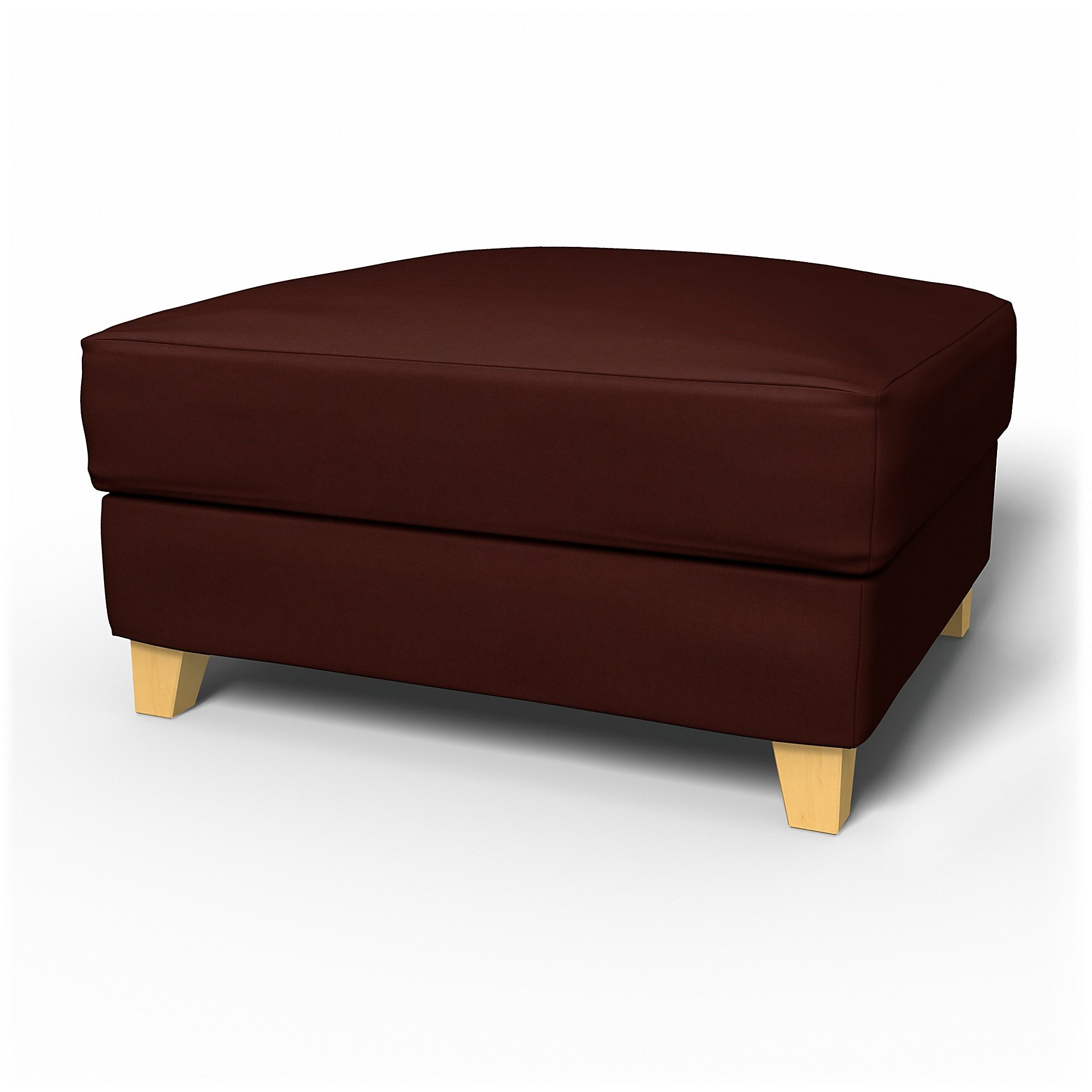 IKEA - Backa Footstool Cover, Ground Coffee, Velvet - Bemz