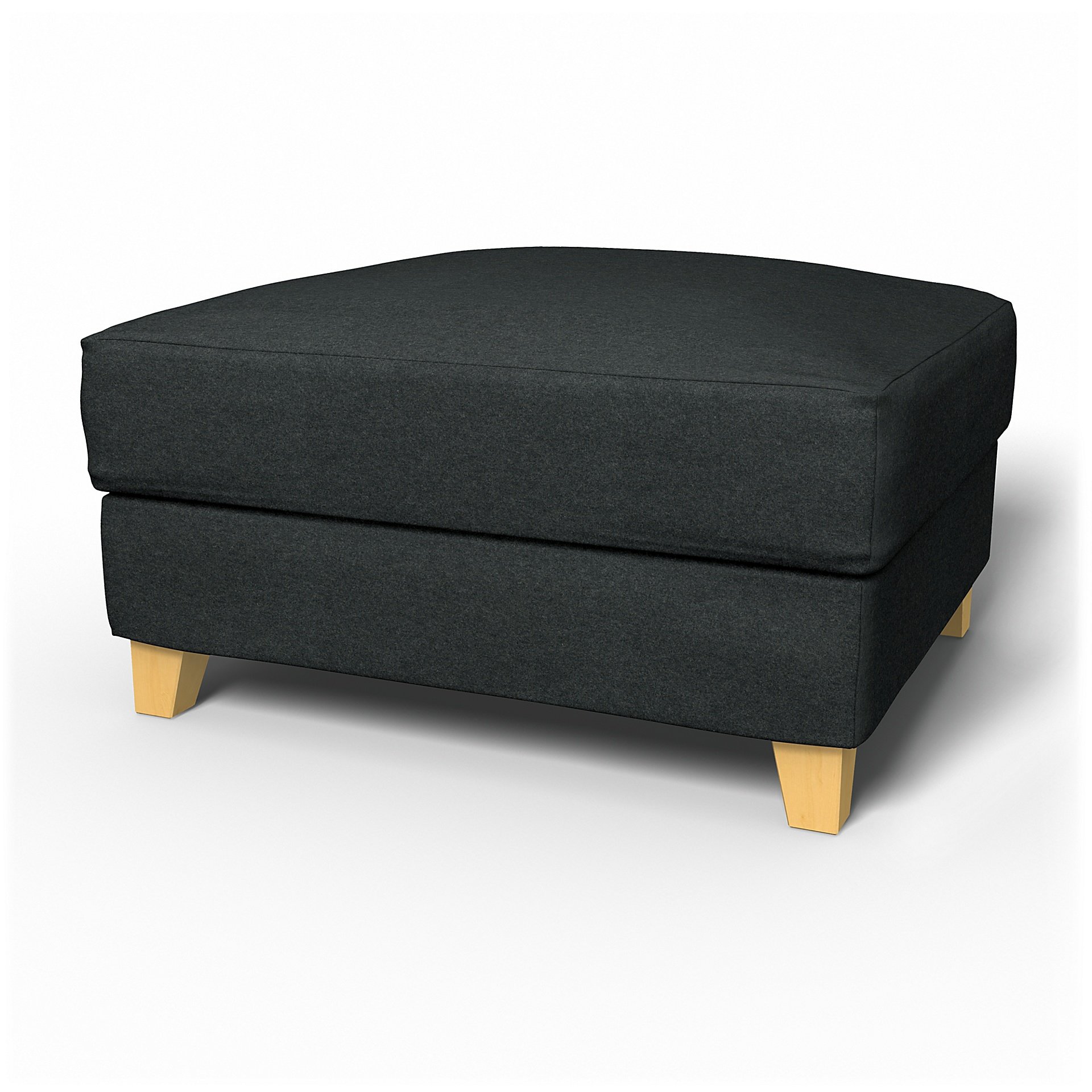 IKEA - Backa Footstool Cover, Stone, Wool - Bemz