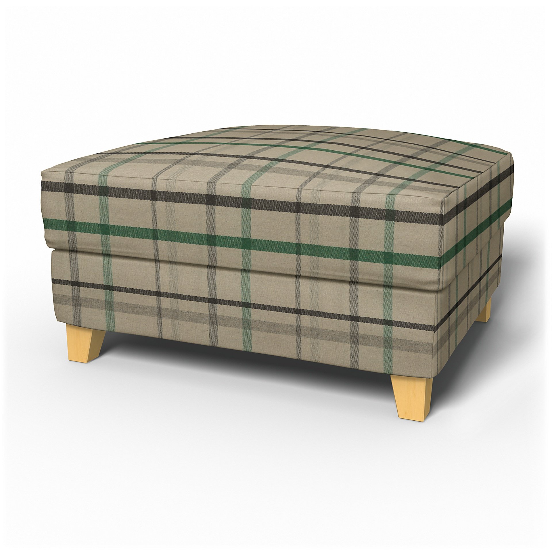 IKEA - Backa Footstool Cover, Forest Glade, Wool - Bemz