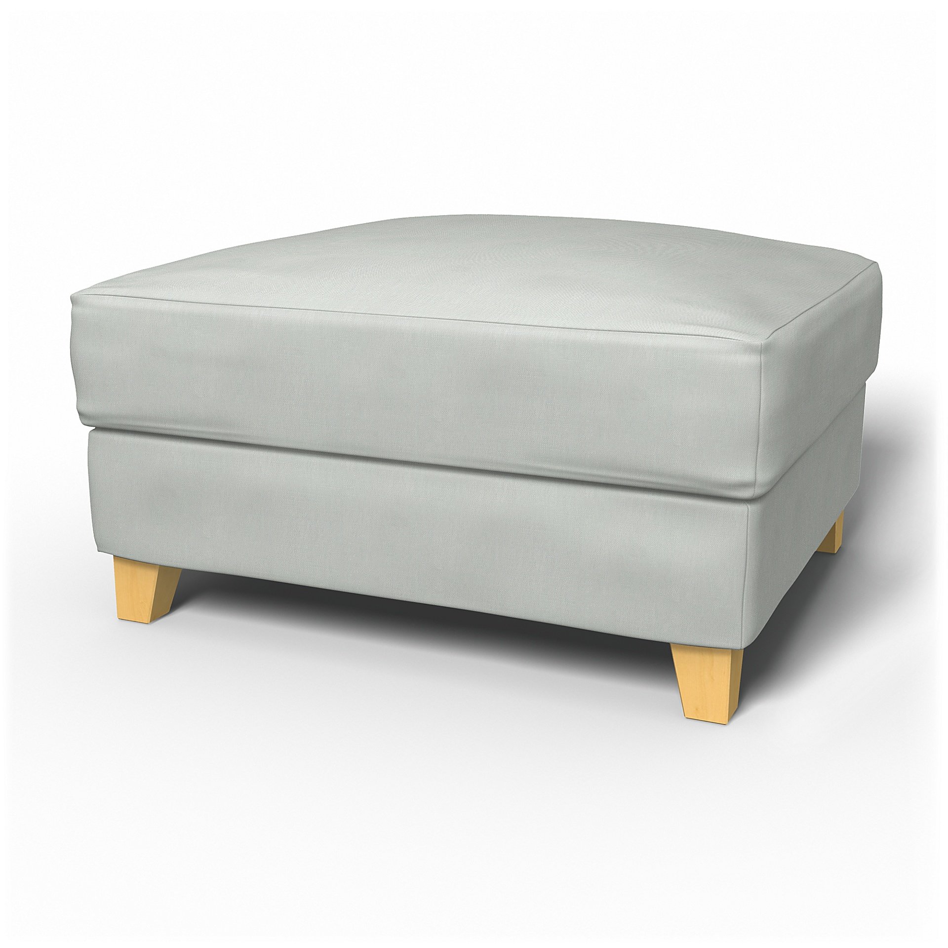 IKEA - Backa Footstool Cover, Silver Grey, Linen - Bemz