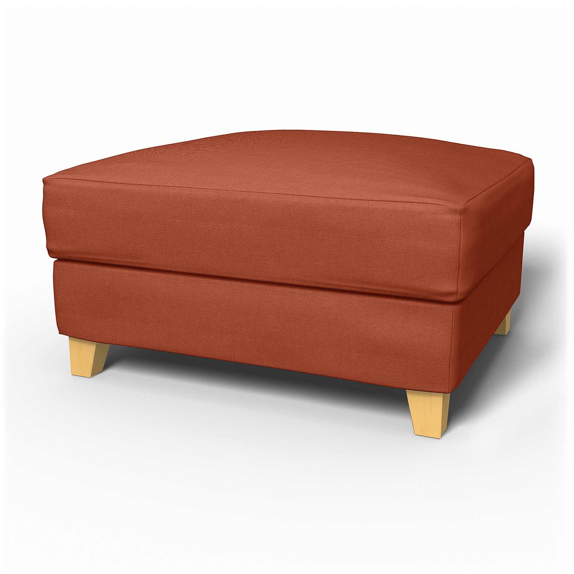 IKEA - Backa Footstool Cover, Burnt Orange, Linen - Bemz