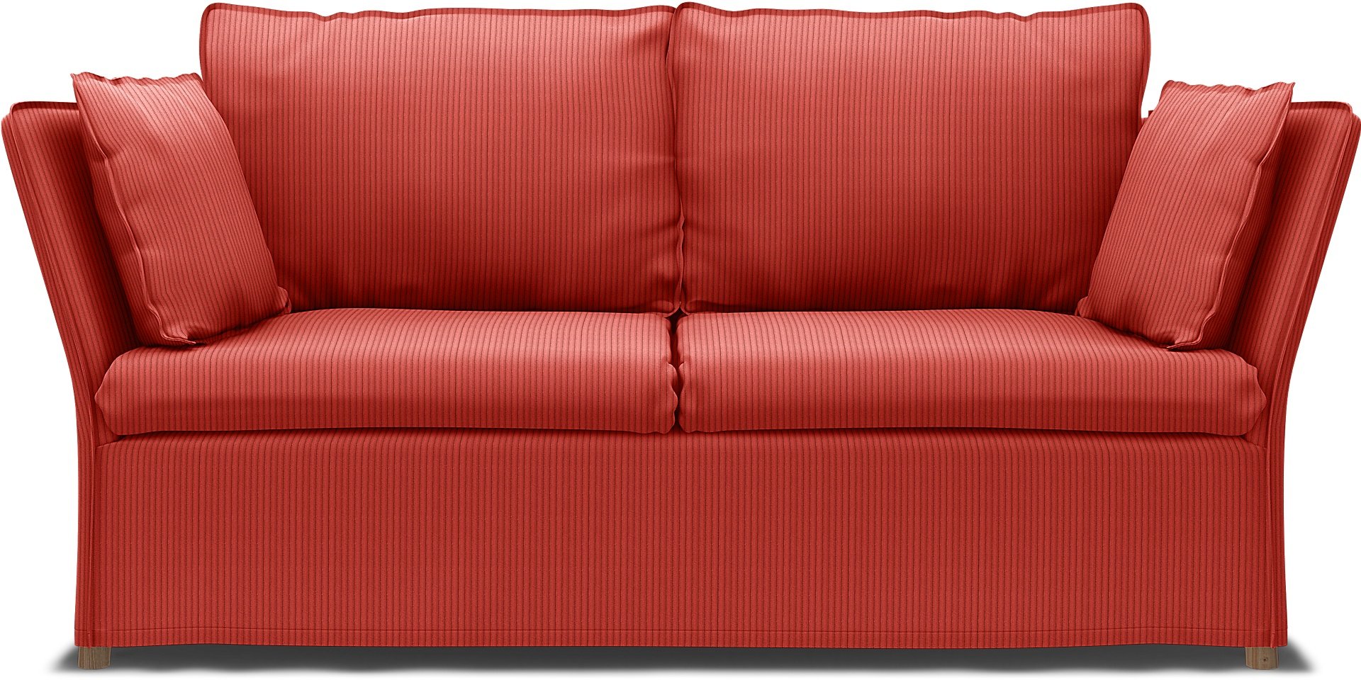IKEA - Backsalen 2 seater sofa, Brick Red, Corduroy - Bemz