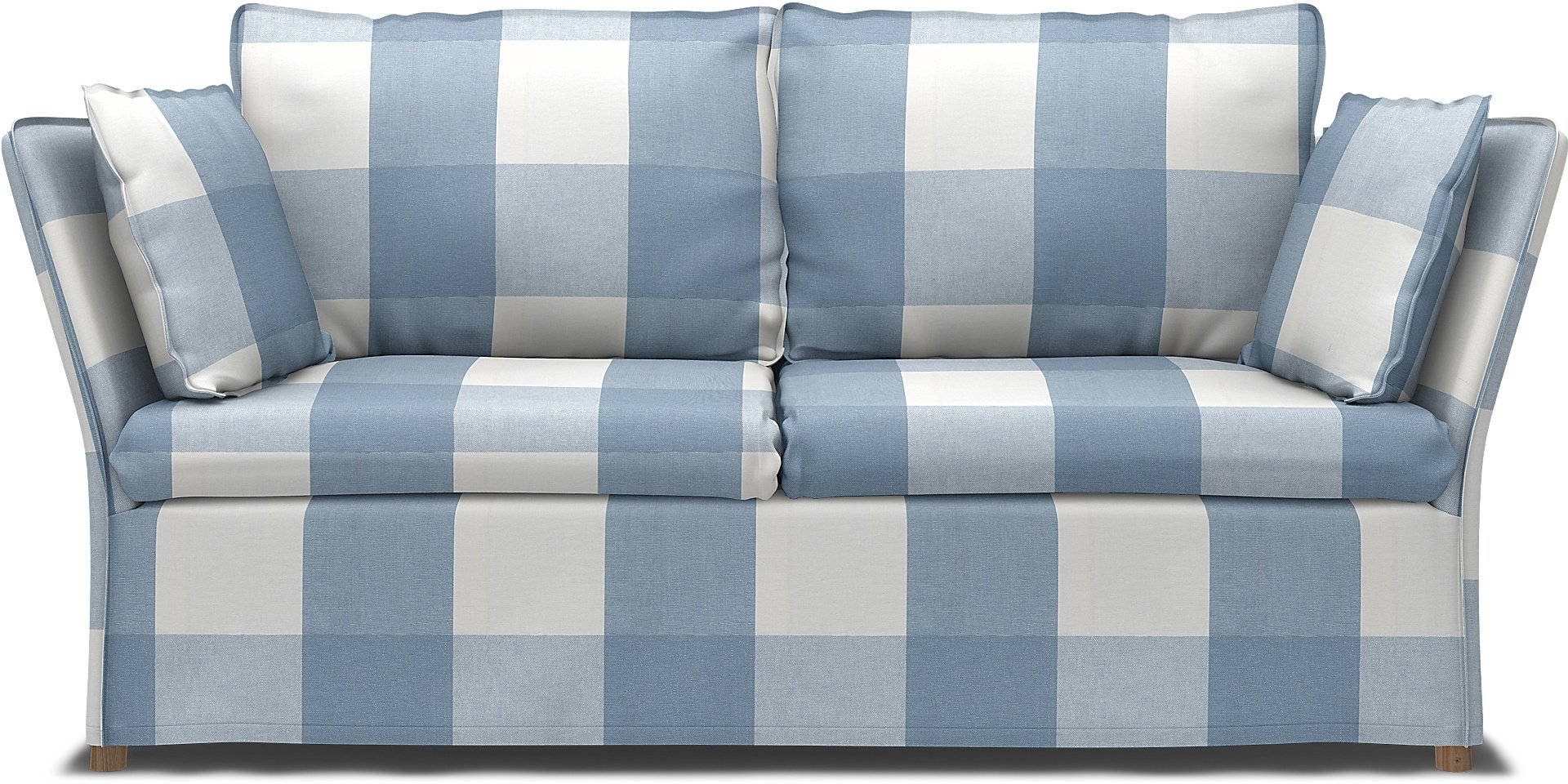 IKEA - Backsalen 2 seater sofa, Sky Blue, Linen - Bemz