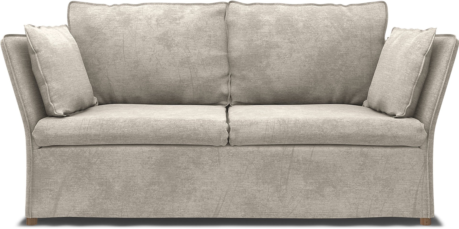 IKEA - Backsalen 2 seater sofa, Natural White, Velvet - Bemz