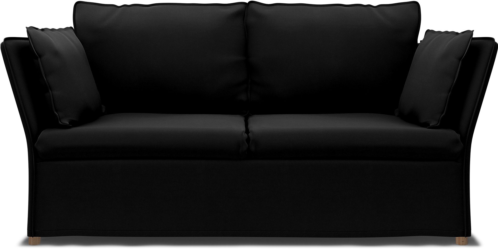 IKEA - Backsalen 2 seater sofa, Black, Velvet - Bemz
