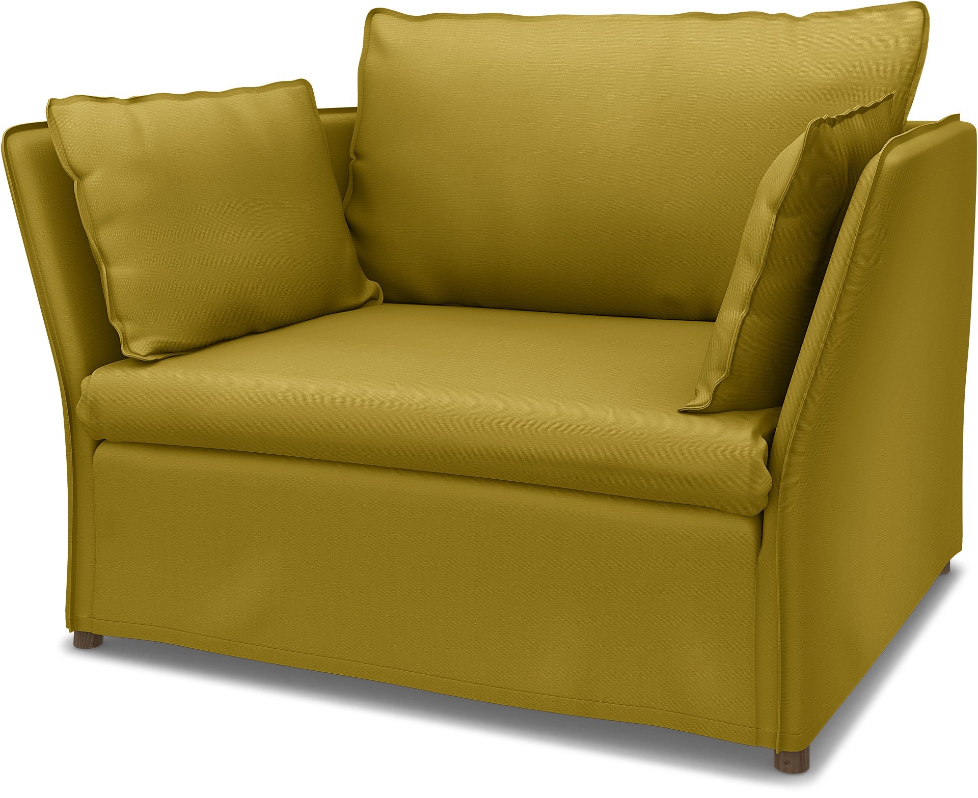 IKEA - Backsalen 1,5 seater sofa, Olive Oil, Cotton - Bemz