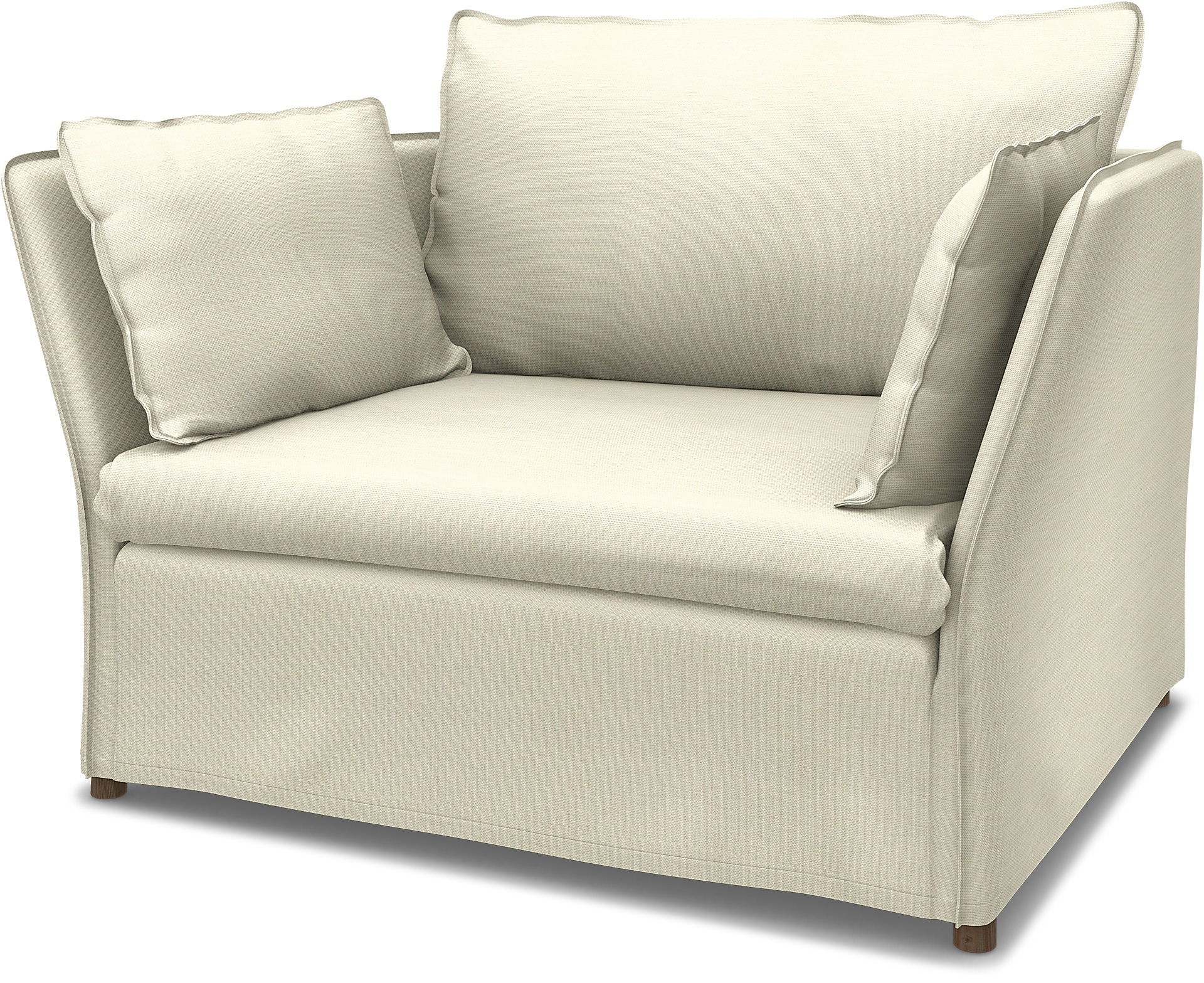 IKEA - Överdrag till Backsälen 1,5-sits fåtölj, Sand Beige, Bomull - Bemz
