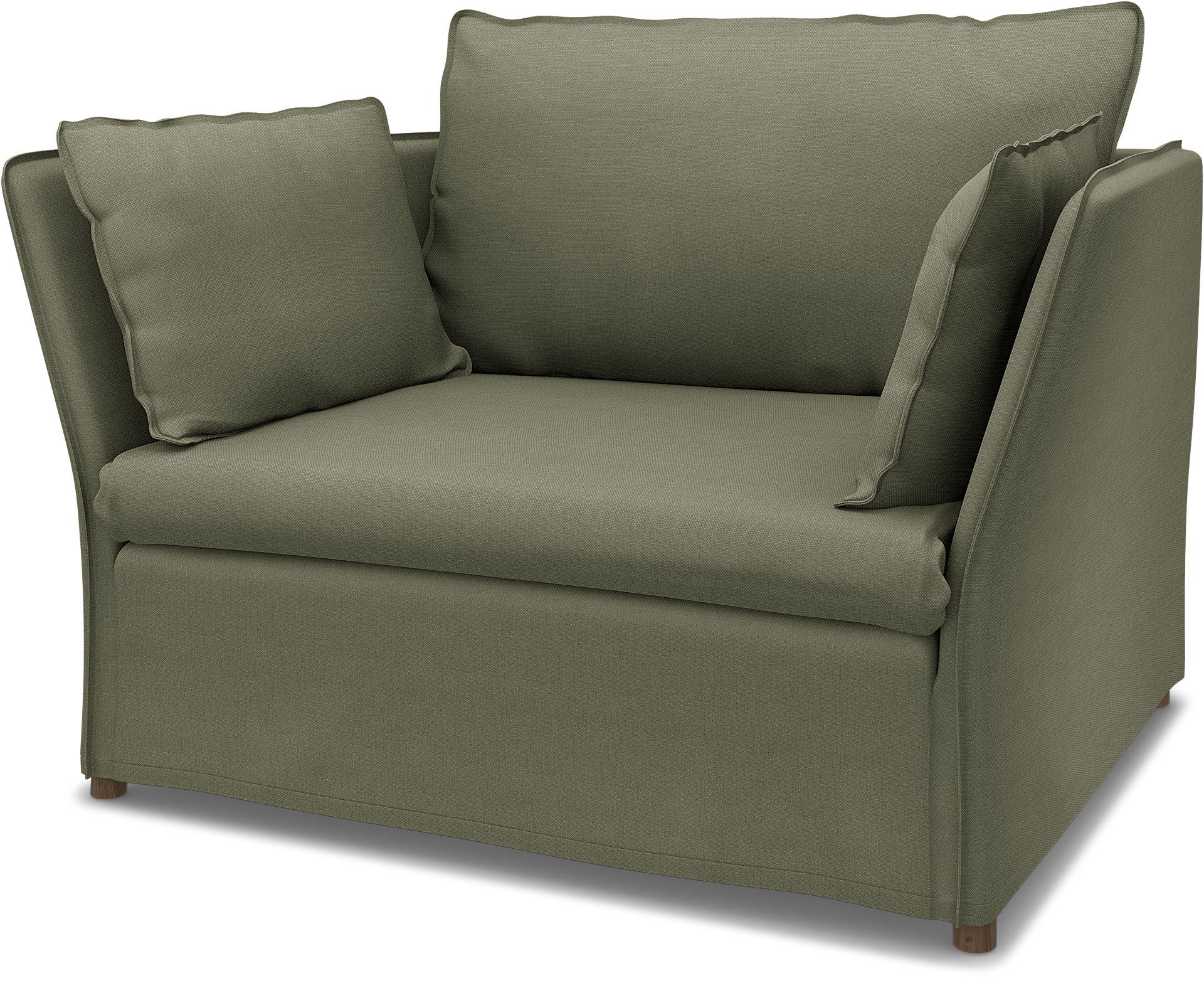 IKEA - BACKSÄLEN 1,5 SEATER ARMCHAIR COVER, Sage, Linen - Bemz