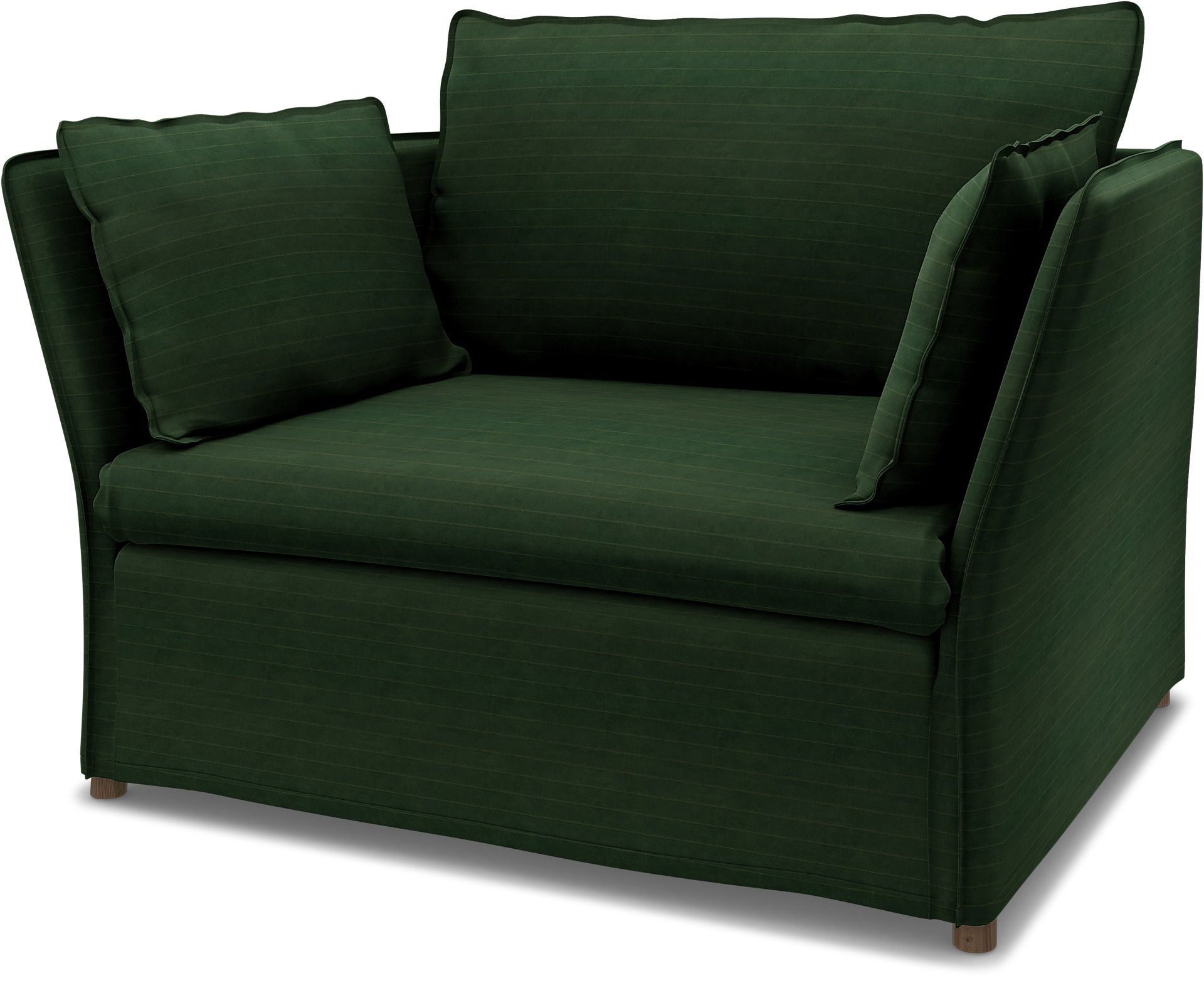 IKEA - BACKSÄLEN 1,5 SEATER ARMCHAIR COVER, Deep Green, BEMZ NATURE'S PALETTE COLLECTION - Bemz