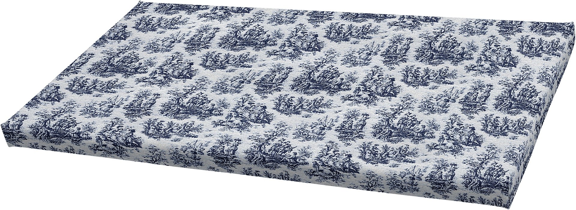 IKEA - Bankkamrat Cushion Cover 90x50x3,5 cm , Dark Blue, Boucle & Texture - Bemz