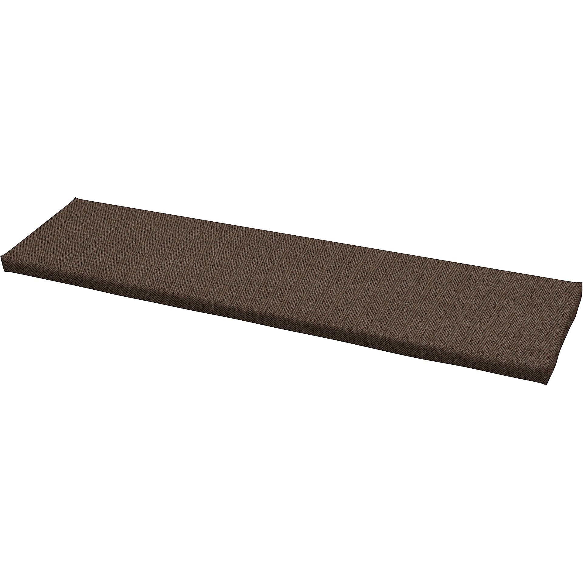 IKEA - Universal bench cushion cover 140x35x3,5 cm, Chocolate, Boucle & Texture - Bemz