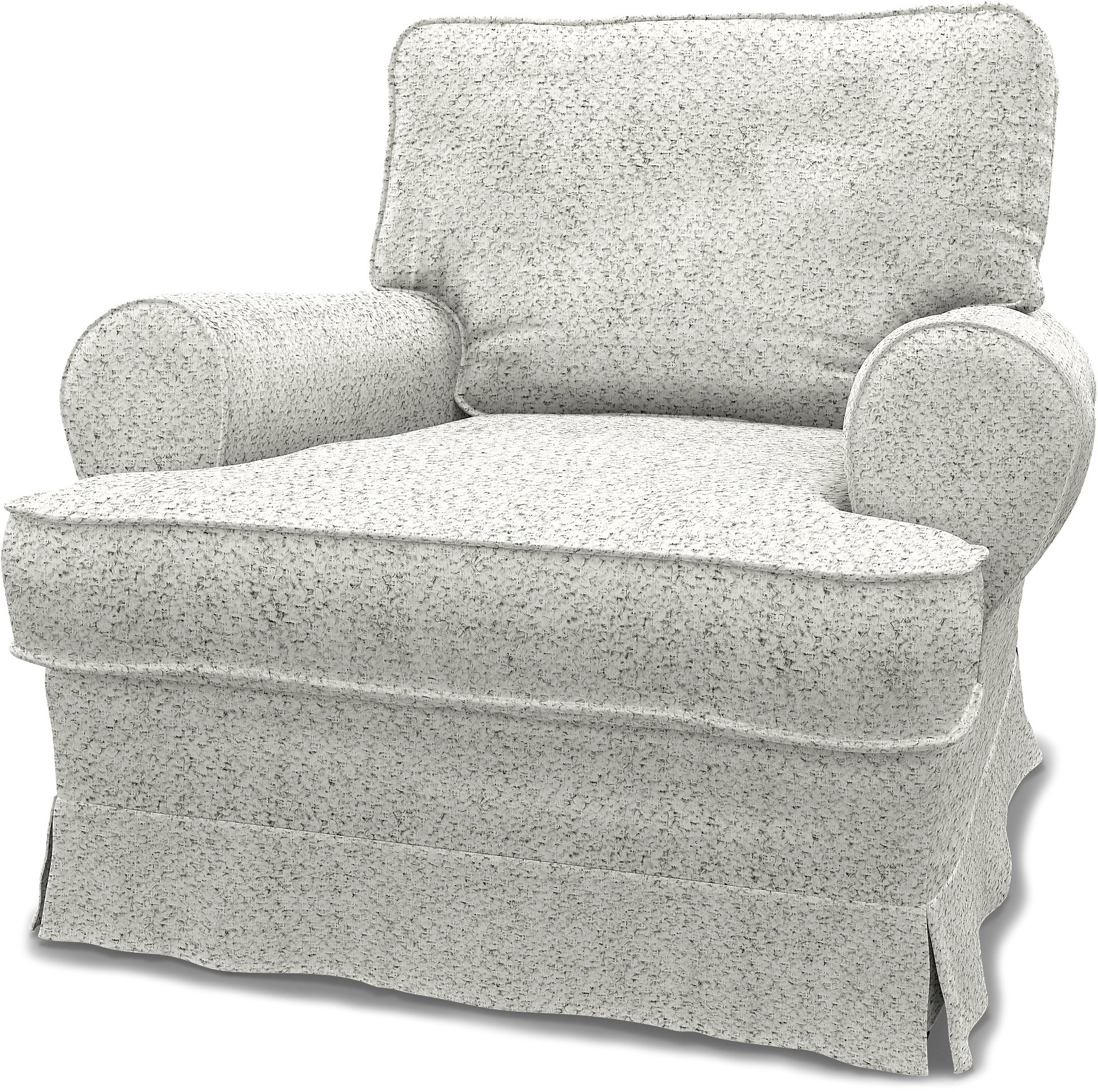 IKEA - Barkaby Armchair Cover (Standard model), Ivory, Boucle & Texture - Bemz