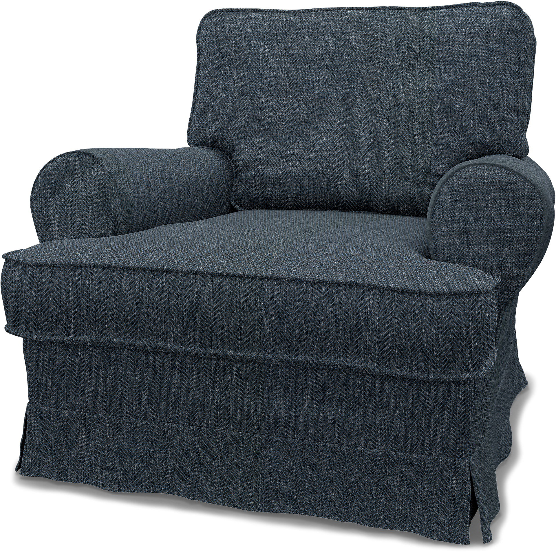 IKEA - Barkaby Armchair Cover (Standard model), Denim, Bouclé & Texture - Bemz