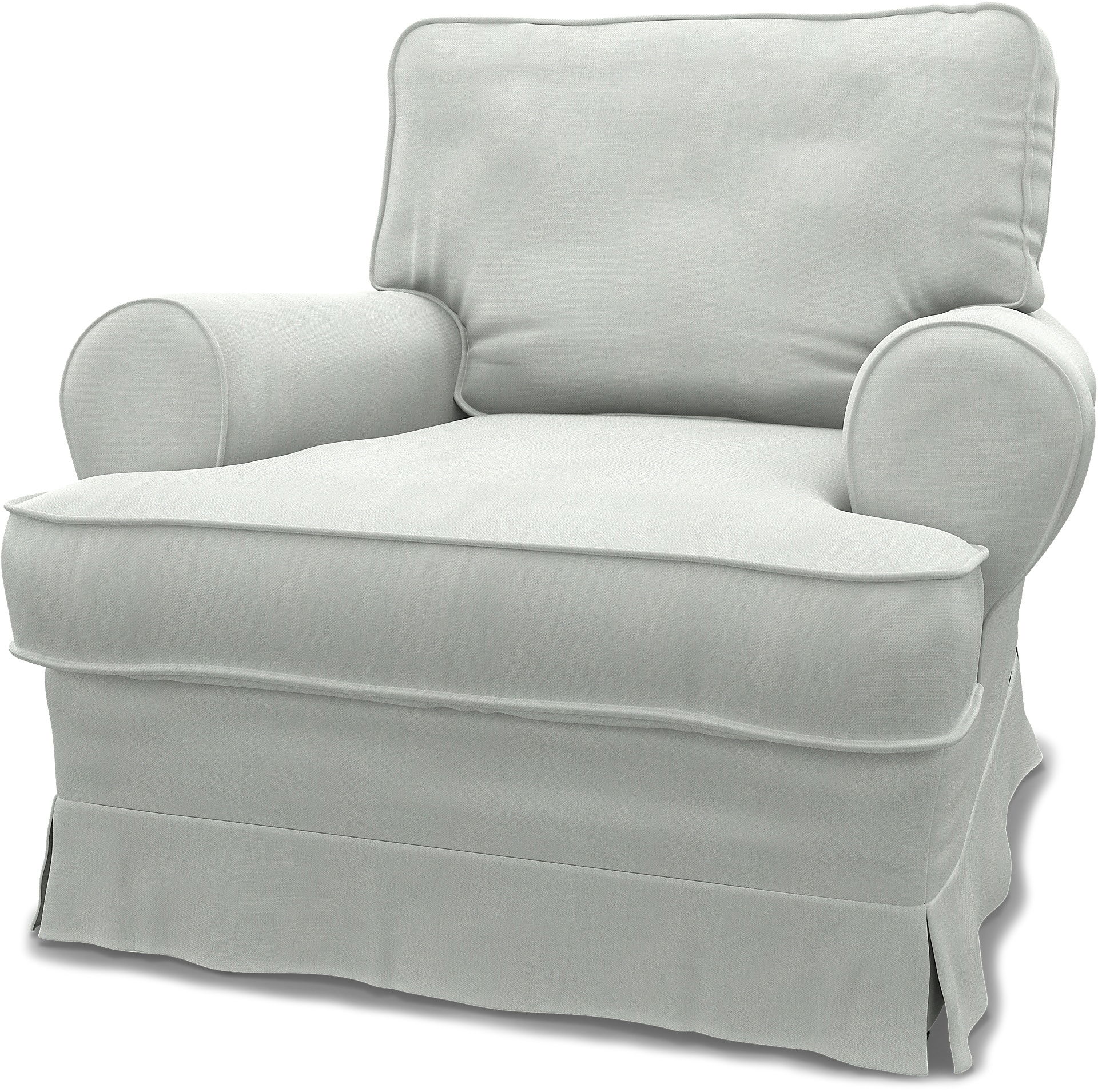 IKEA - Överdrag till Barkaby fåtölj (standard modell), Silver Grey, Linne - Bemz