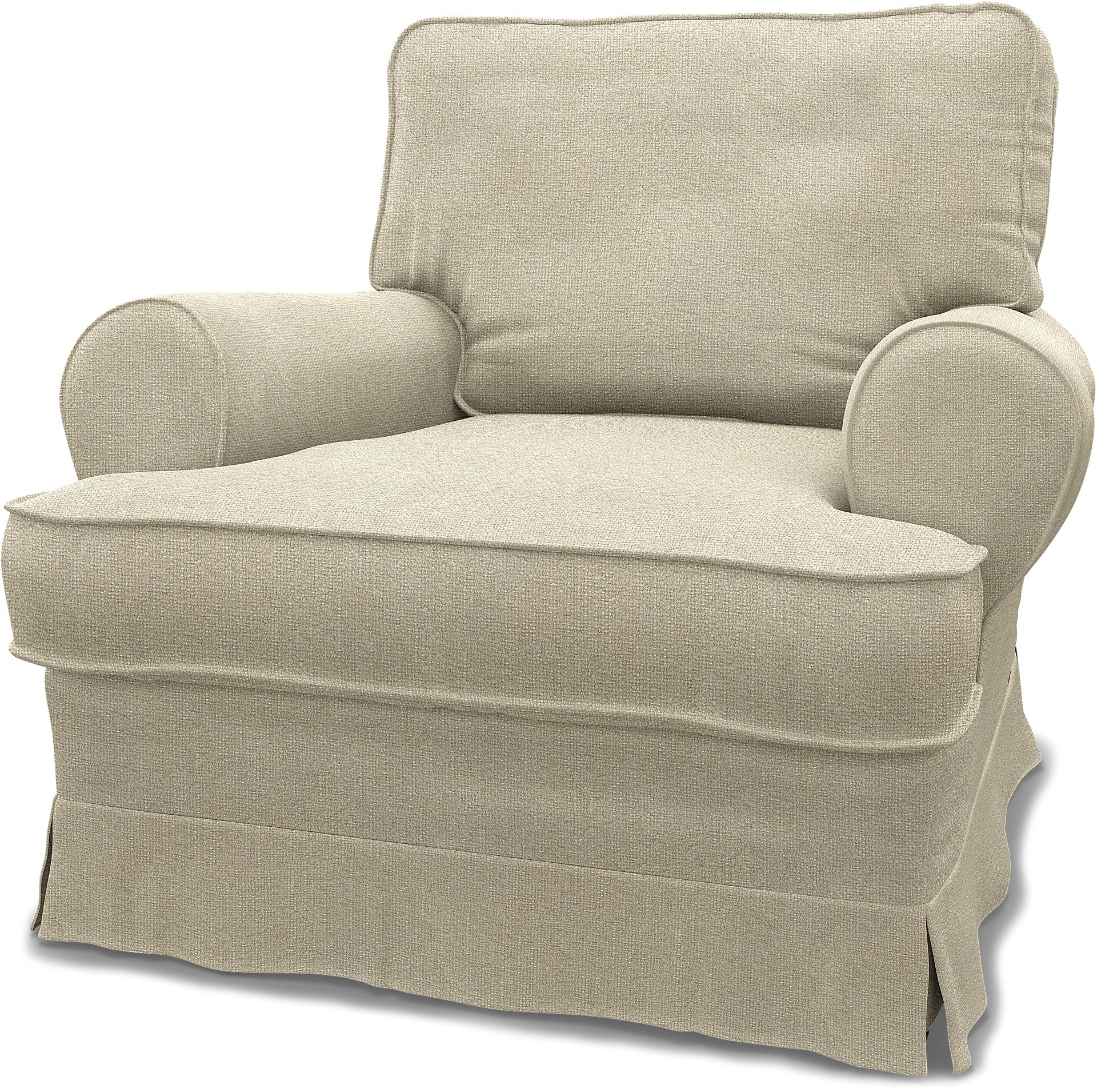 IKEA - Barkaby Armchair Cover (Small model), Cream, Boucle & Texture - Bemz