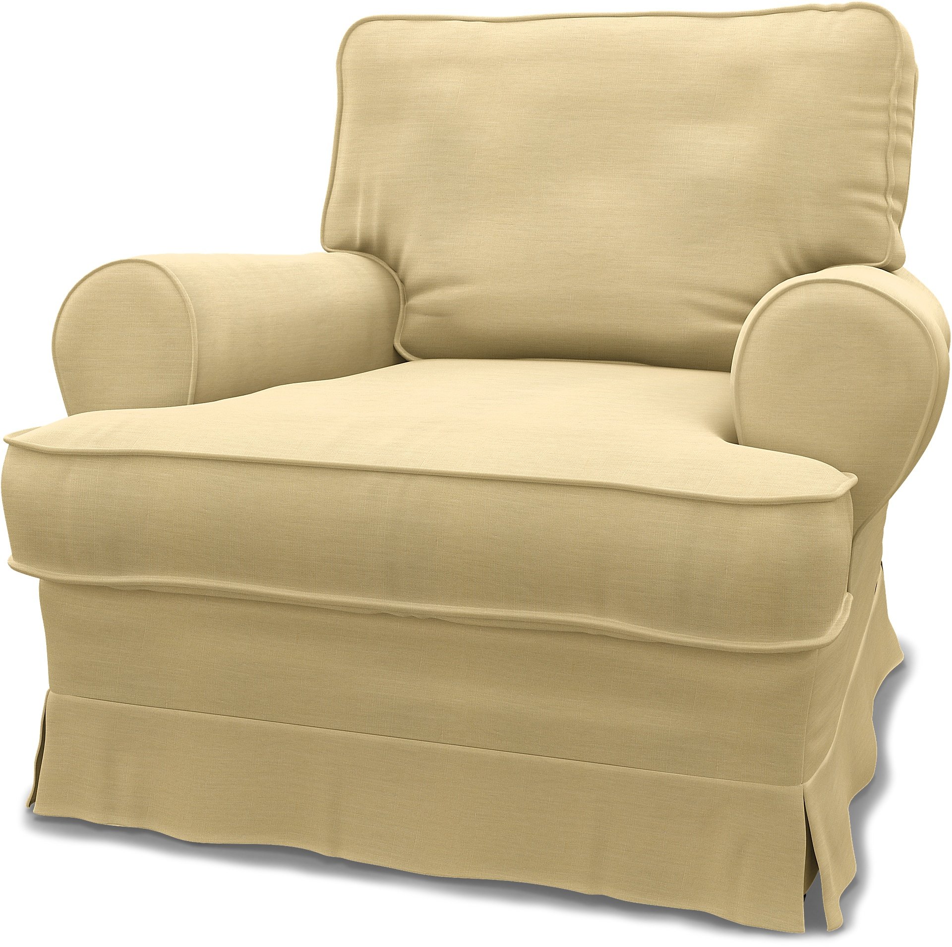 Bemz IKEA - Hoes voor fauteuil Barkaby (klein model), Soft Yellow, Linnen