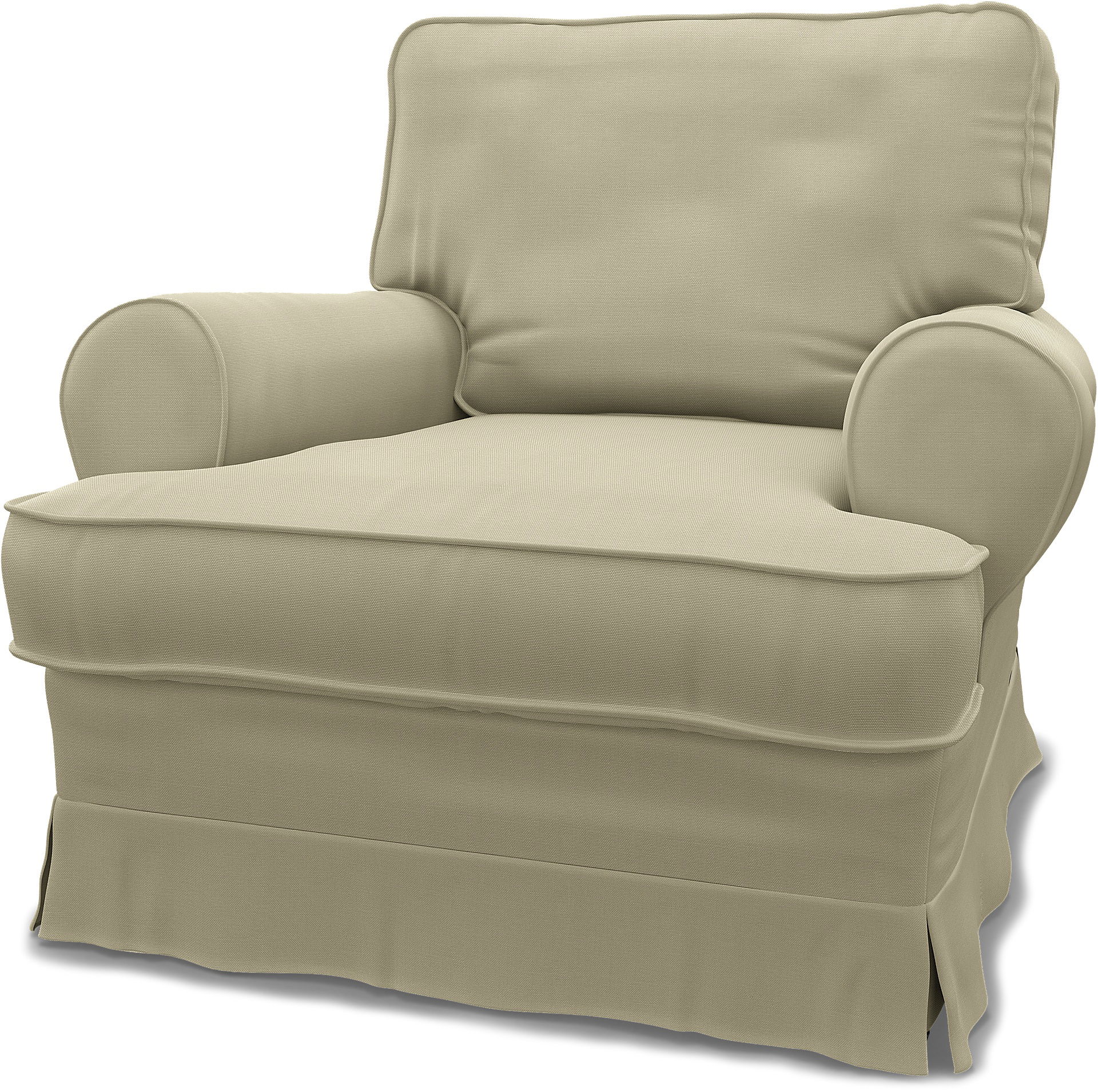 IKEA - Barkaby Armchair Cover (Small model), Sand Beige, Cotton - Bemz