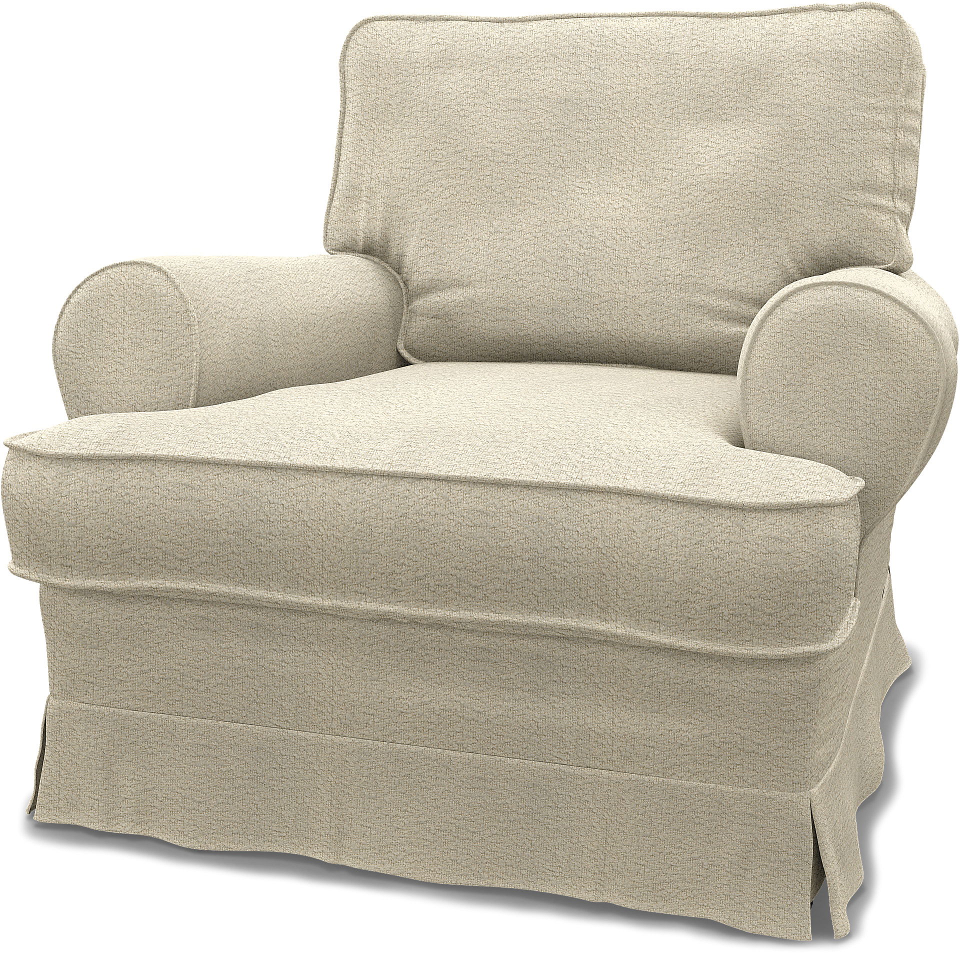 Bemz IKEA - Hoes voor fauteuil Barkaby (klein model), Natural White, DE NATURES’ PALETTE COLLECTION VAN 