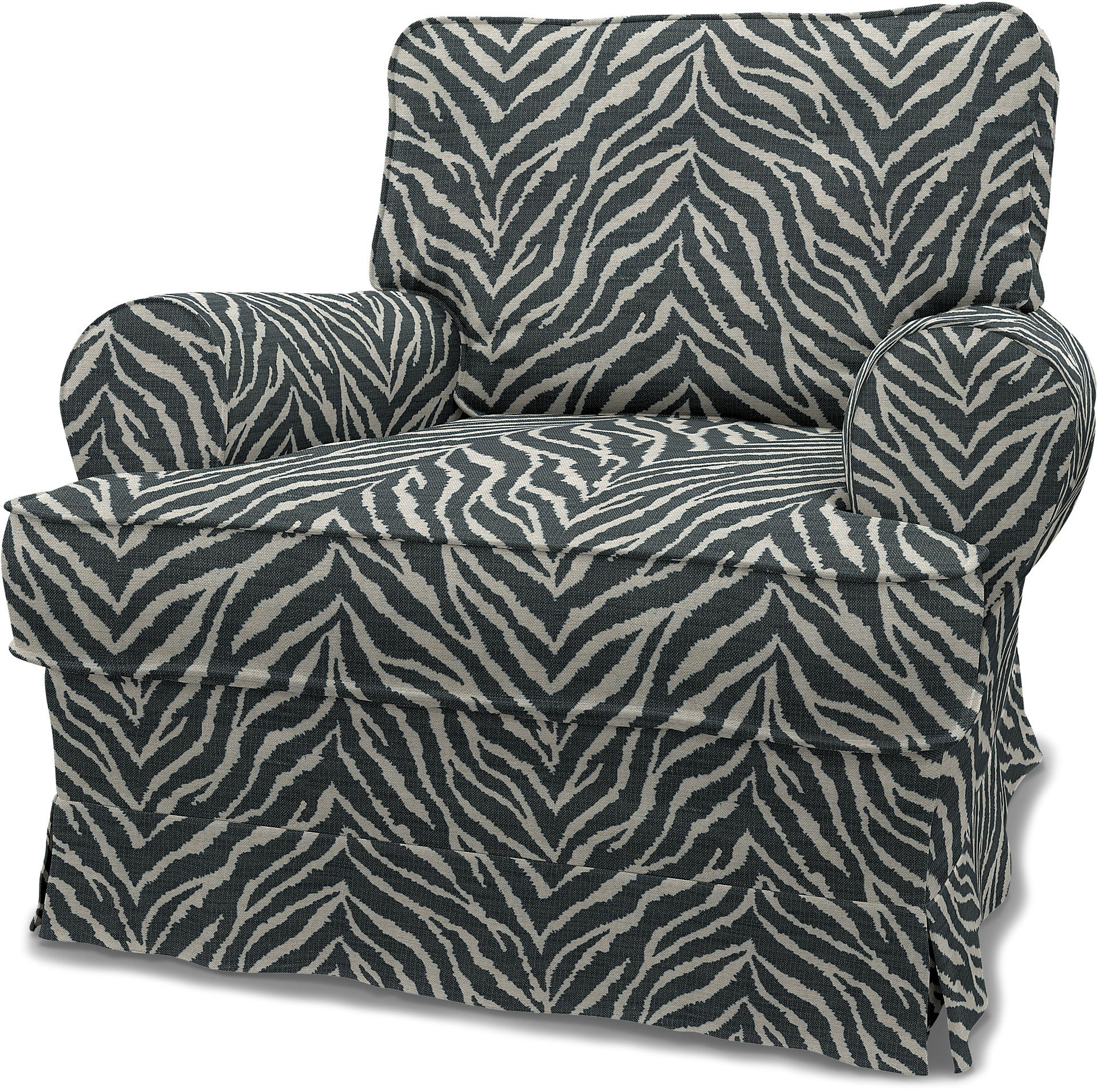 Bemz IKEA - Hoes voor fauteuil Barkaby (klein model), Black/White, DE NATURES’ PALETTE COLLECTION VAN 