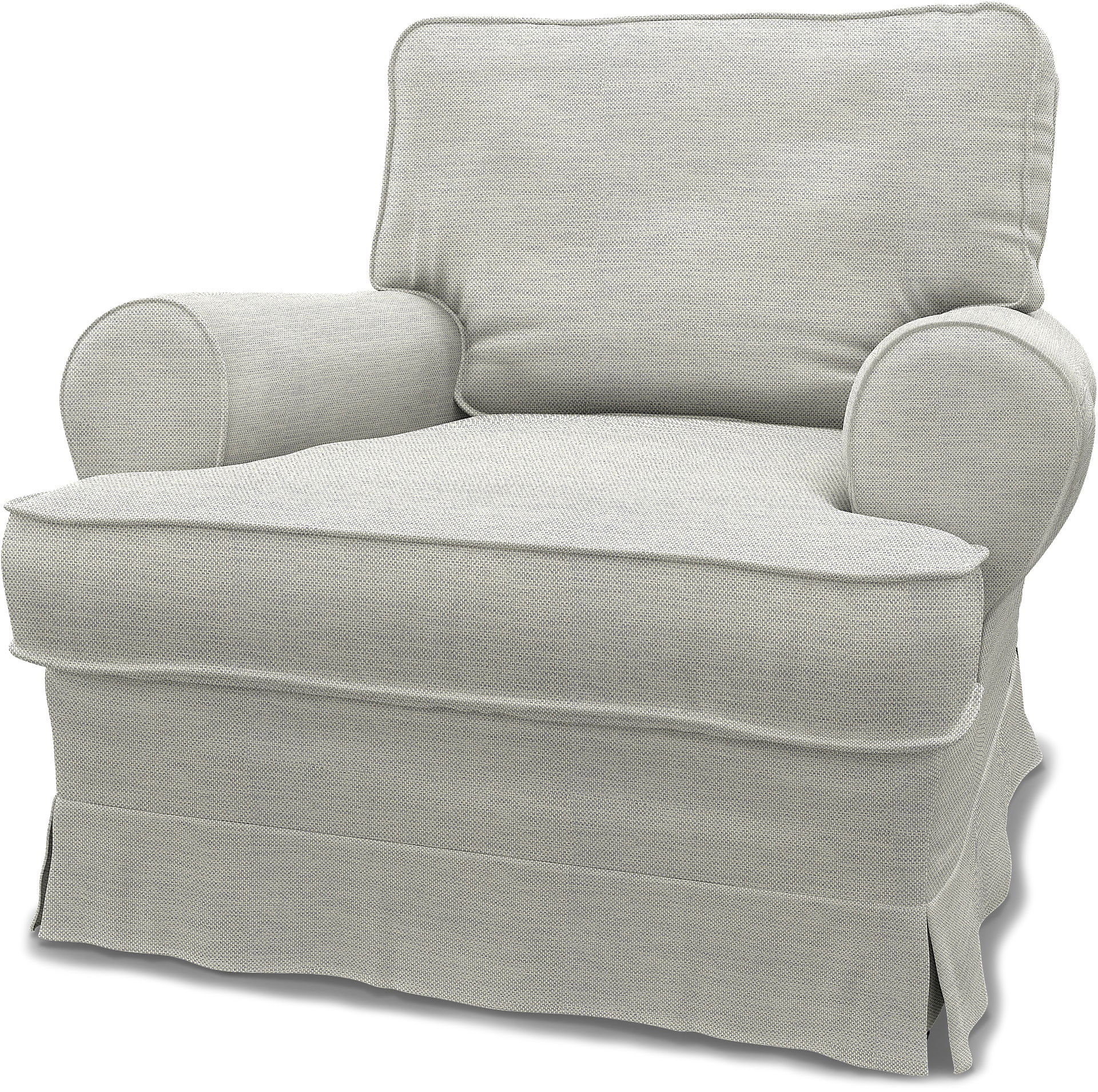 IKEA - Barkaby Armchair Cover (Small model), Silver Grey, Cotton - Bemz
