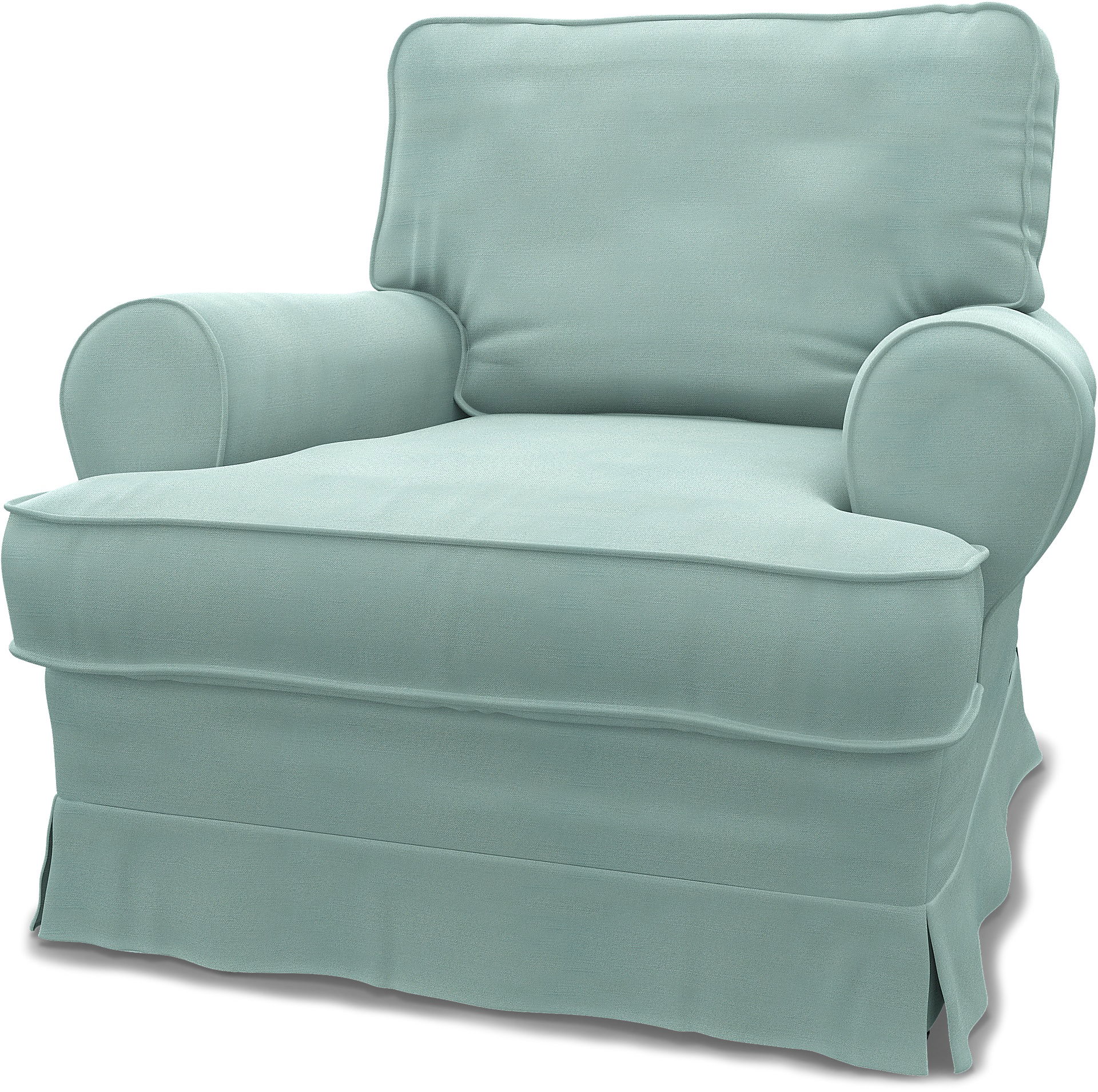 IKEA - Barkaby Armchair Cover (Small model), Mineral Blue, Linen - Bemz