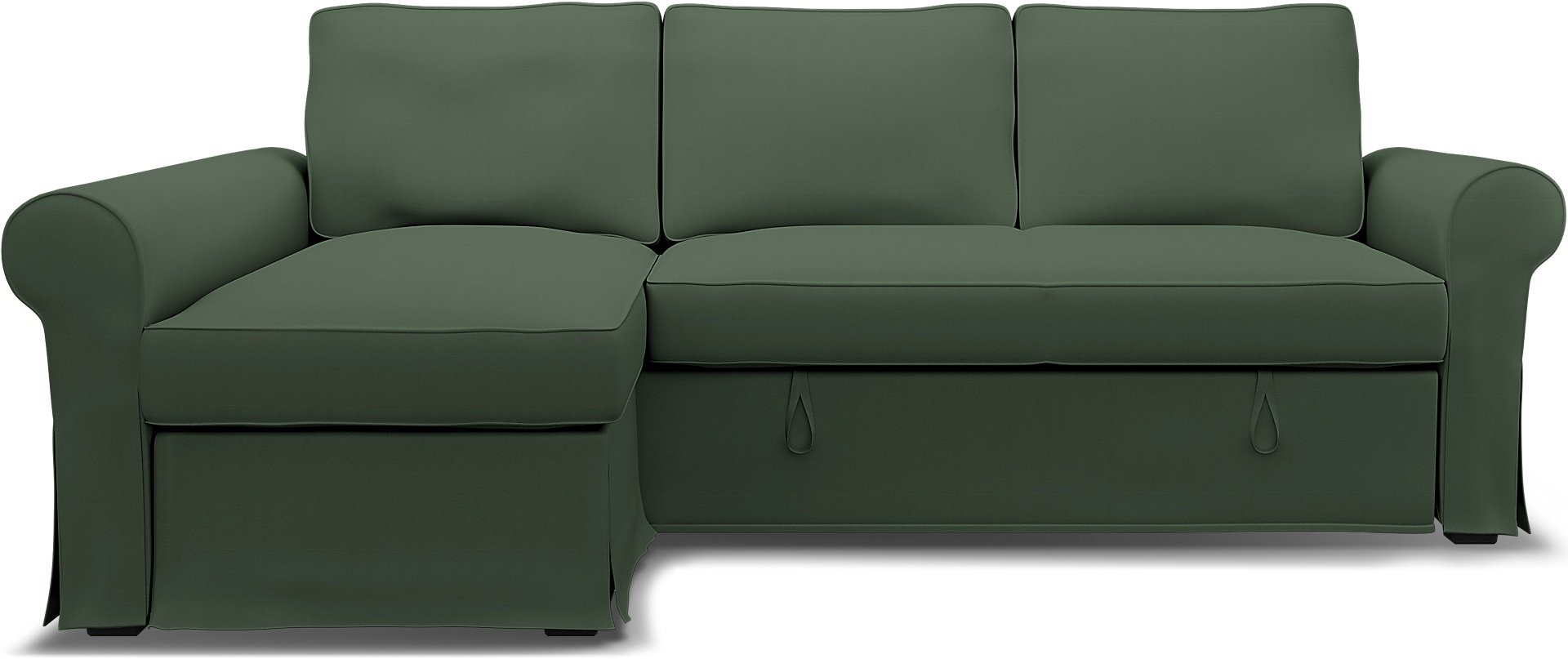 IKEA - Backabro Sofabed with Chaise Cover, Thyme, Cotton - Bemz