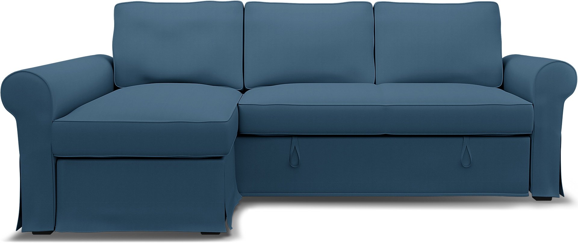 IKEA - Backabro Sofabed with Chaise Cover, Real Teal, Cotton - Bemz
