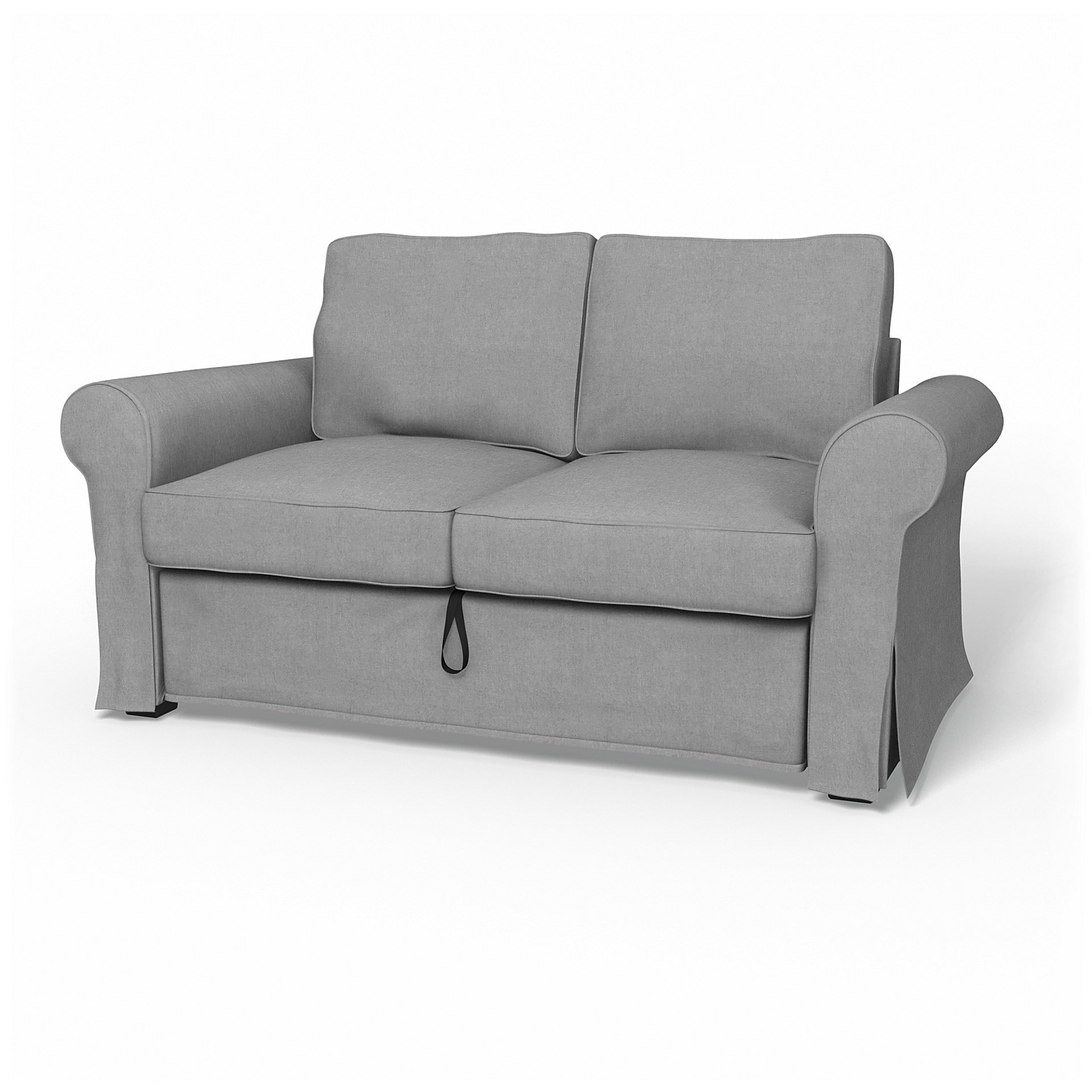 IKEA - Backabro 2 Seater Sofa Bed Cover, Graphite, Linen - Bemz