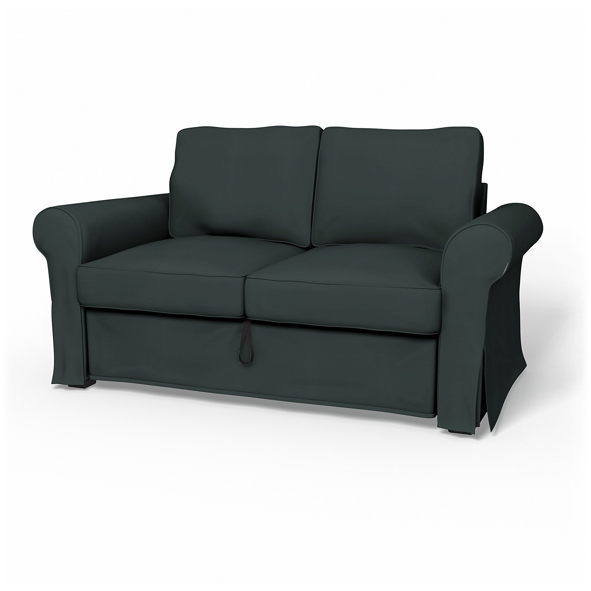 IKEA - Backabro 2 Seater Sofa Bed Cover, Graphite Grey, Cotton - Bemz