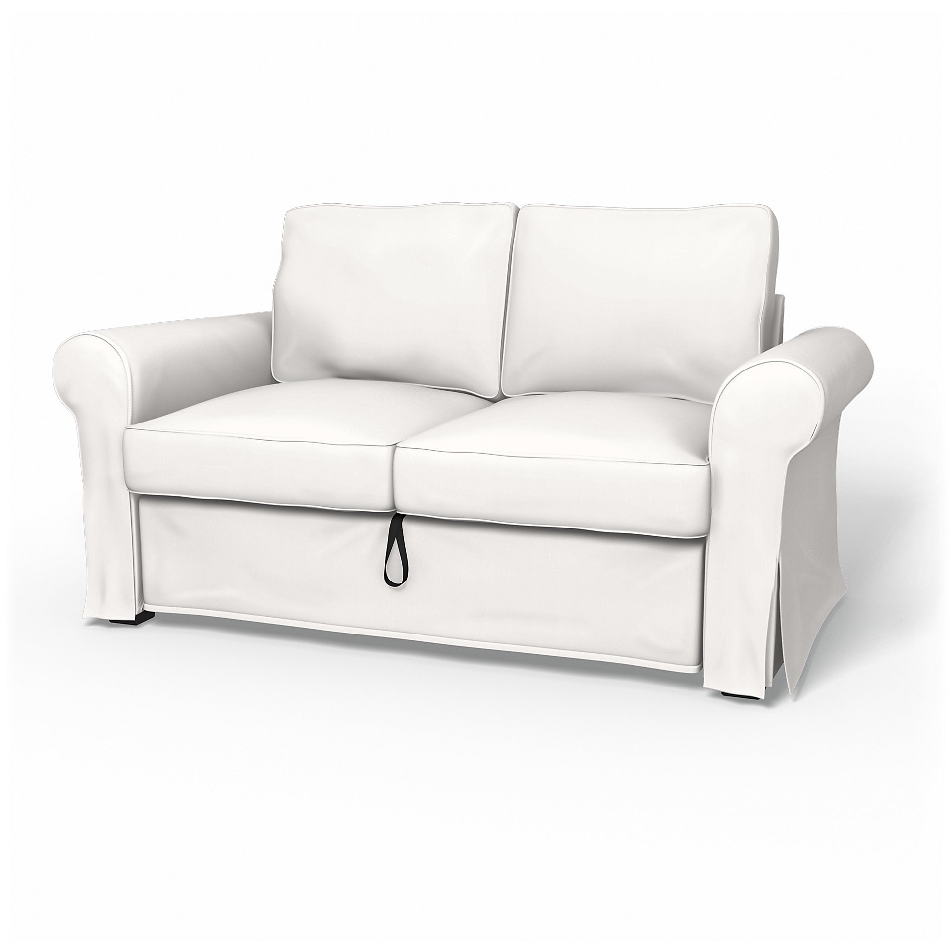 IKEA - Backabro 2 Seater Sofa Bed Cover, Soft White, Linen - Bemz