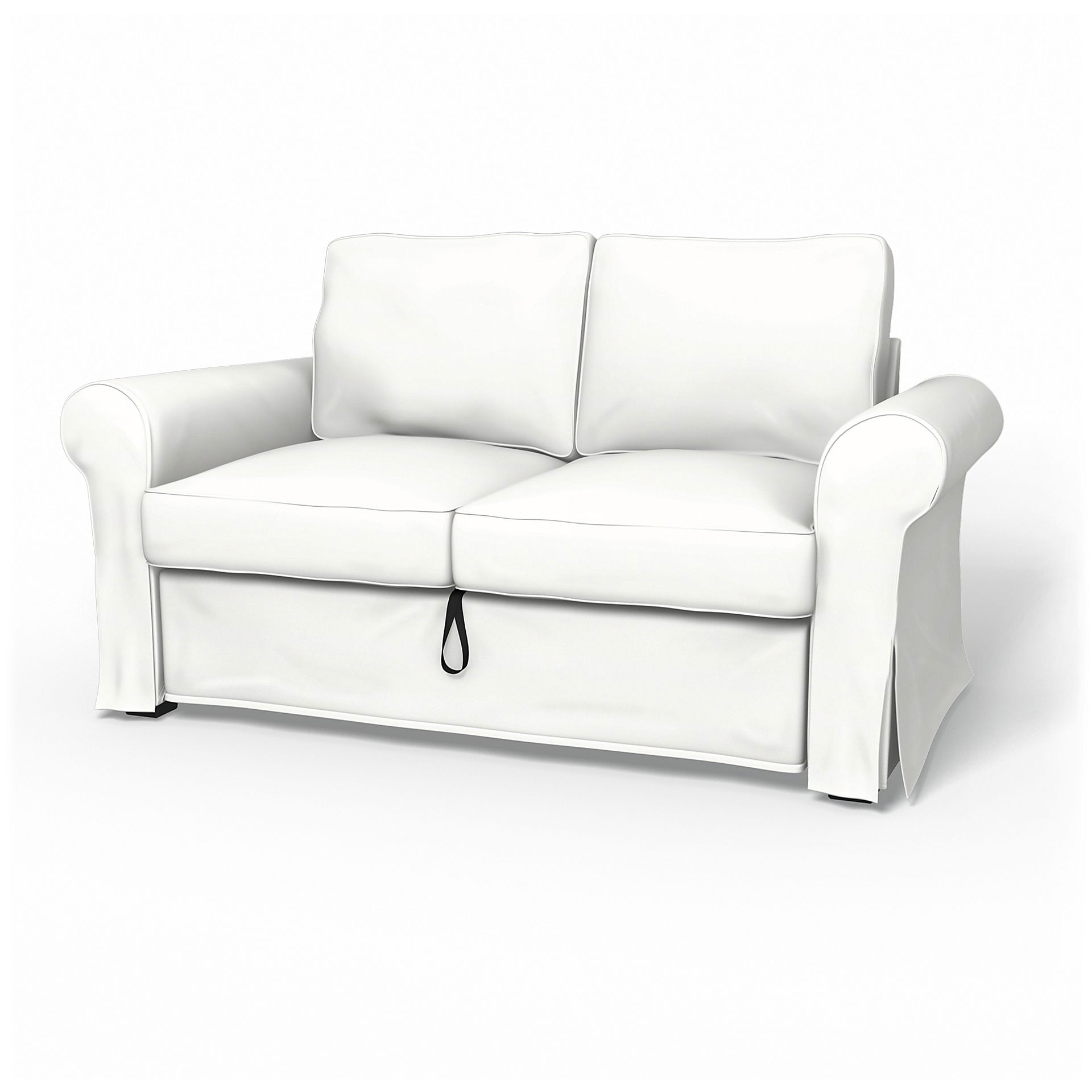 IKEA - Överdrag till Backabro 2-sitsbäddsoffa, Absolute White, Linne - Bemz