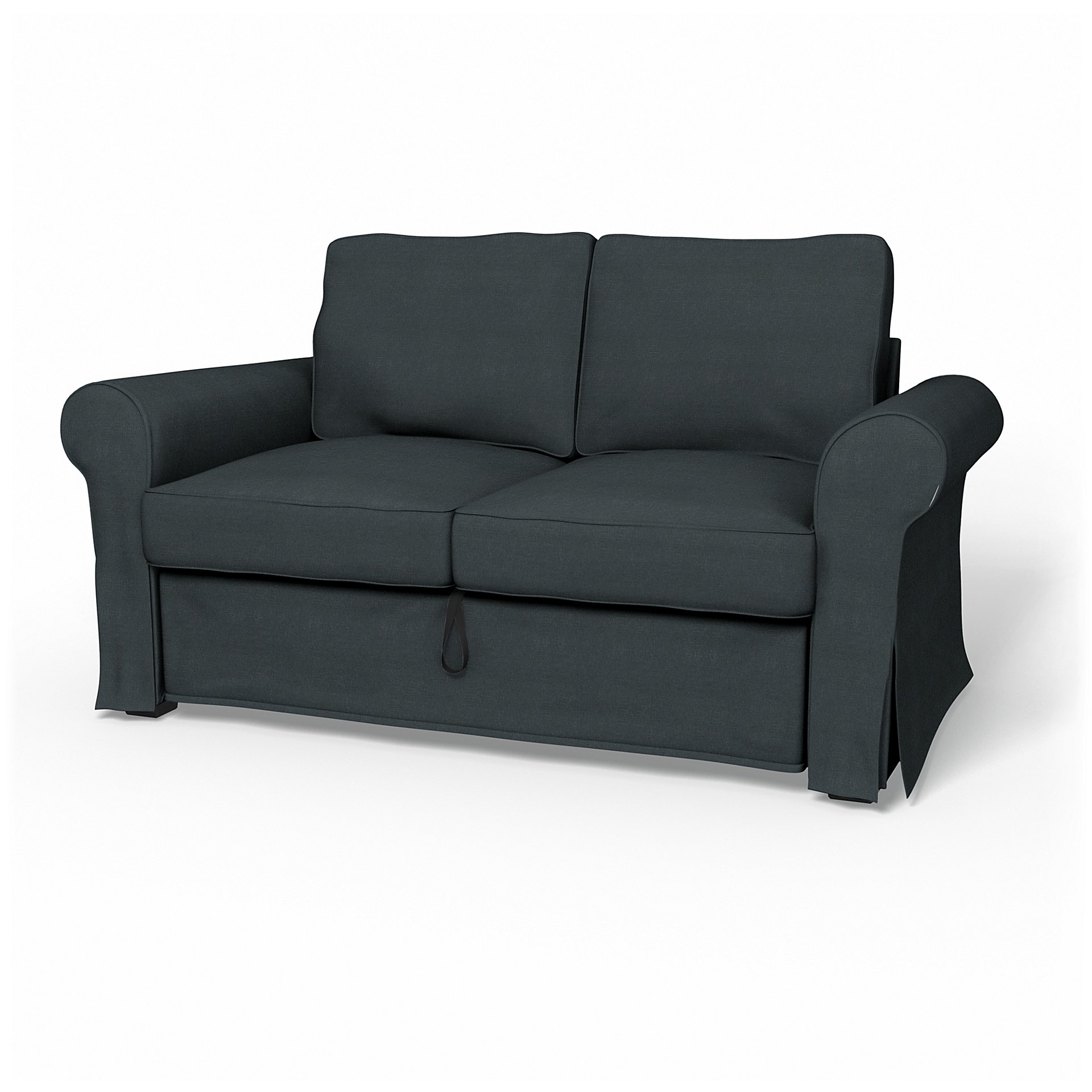 IKEA - Backabro 2 Seater Sofa Bed Cover, Graphite Grey, Linen - Bemz