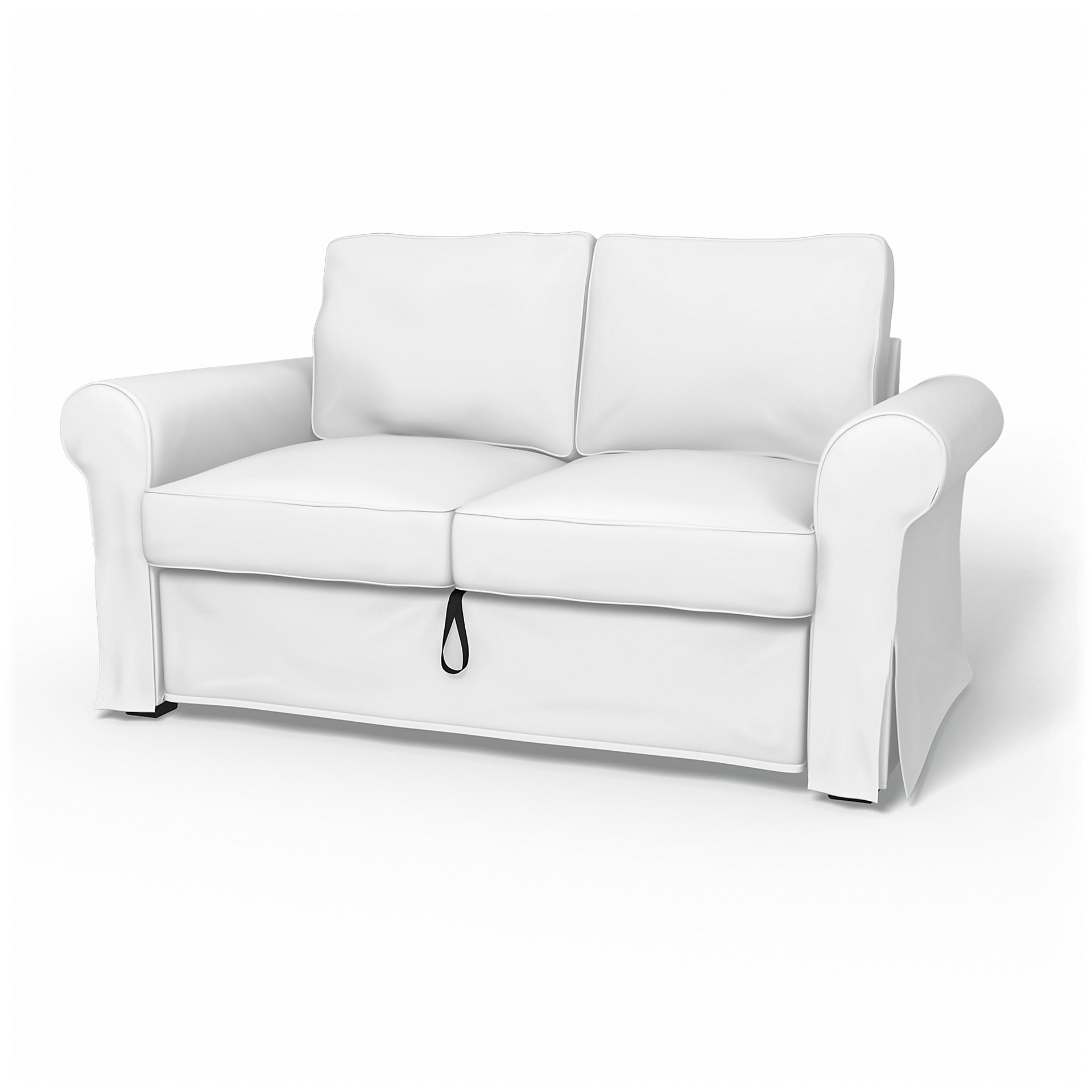 IKEA - Backabro 2 Seater Sofa Bed Cover, Absolute White, Linen - Bemz