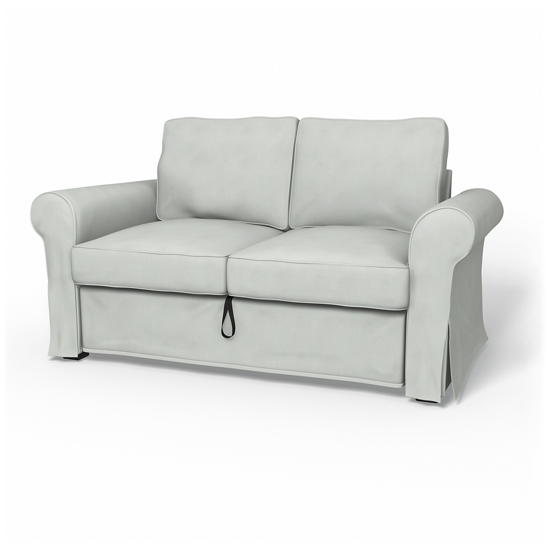 IKEA - Backabro 2 Seater Sofa Bed Cover, Silver Grey, Linen - Bemz