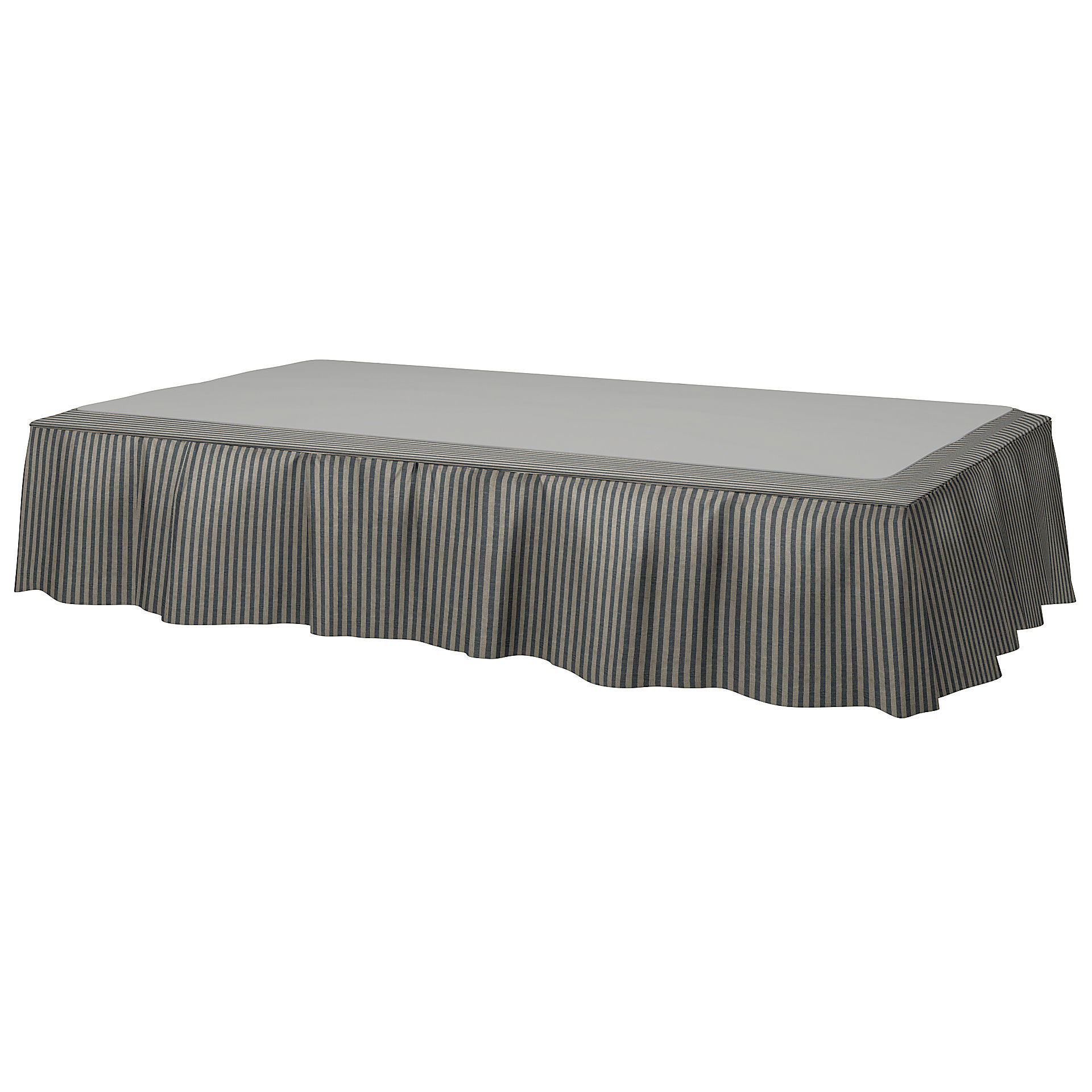 Bed Skirt, Dark Blue / Natural, Linen - Bemz