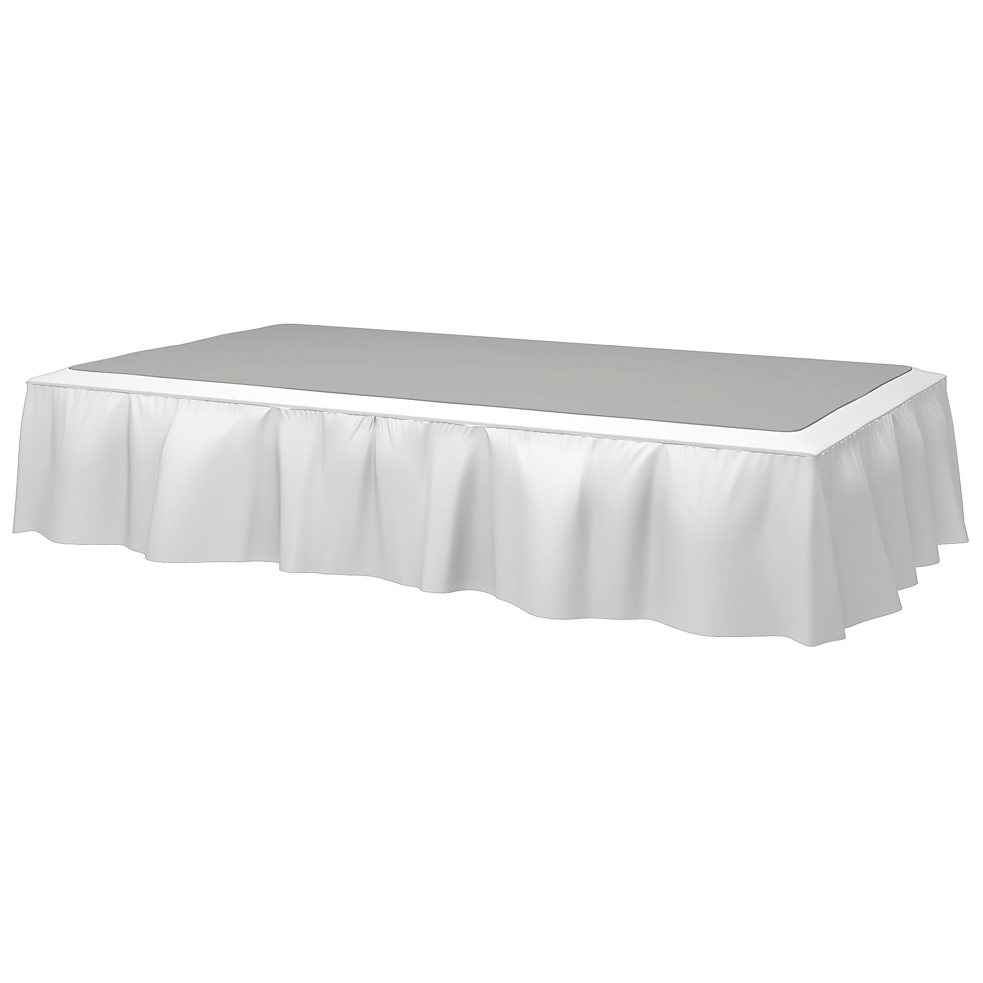Bed Skirt, Absolute White, Linen - Bemz