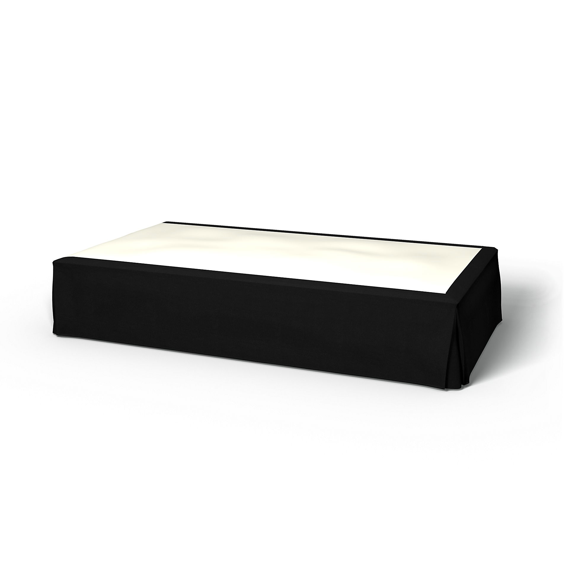 Bed Skirt, Black, Velvet - Bemz