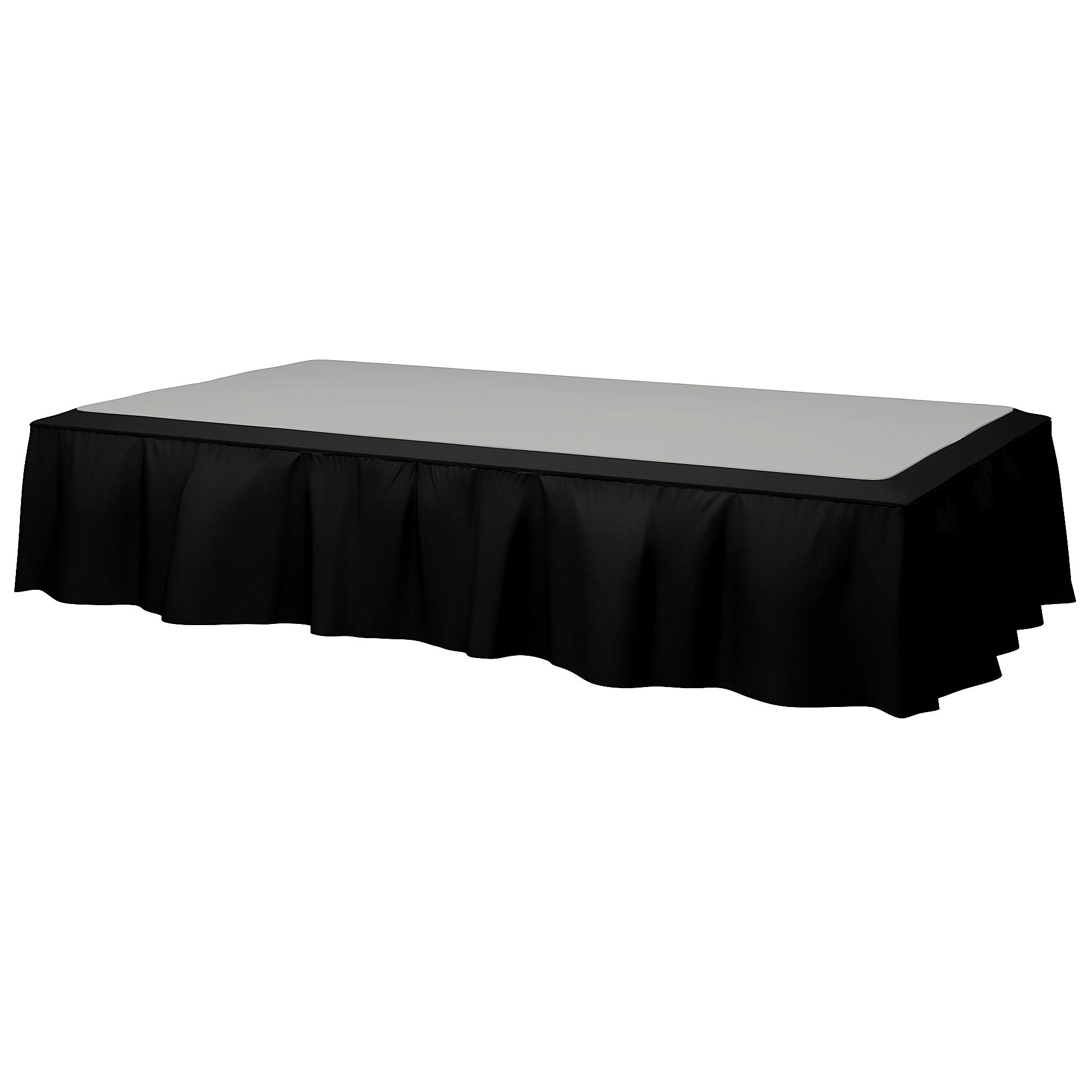 Bed Skirt, Black, Velvet - Bemz