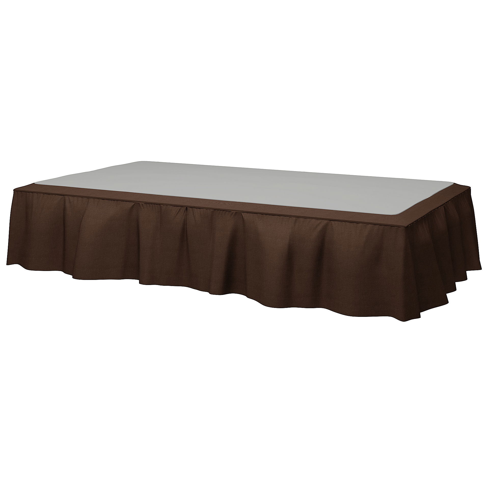Bed Skirt, Chocolate, Linen - Bemz