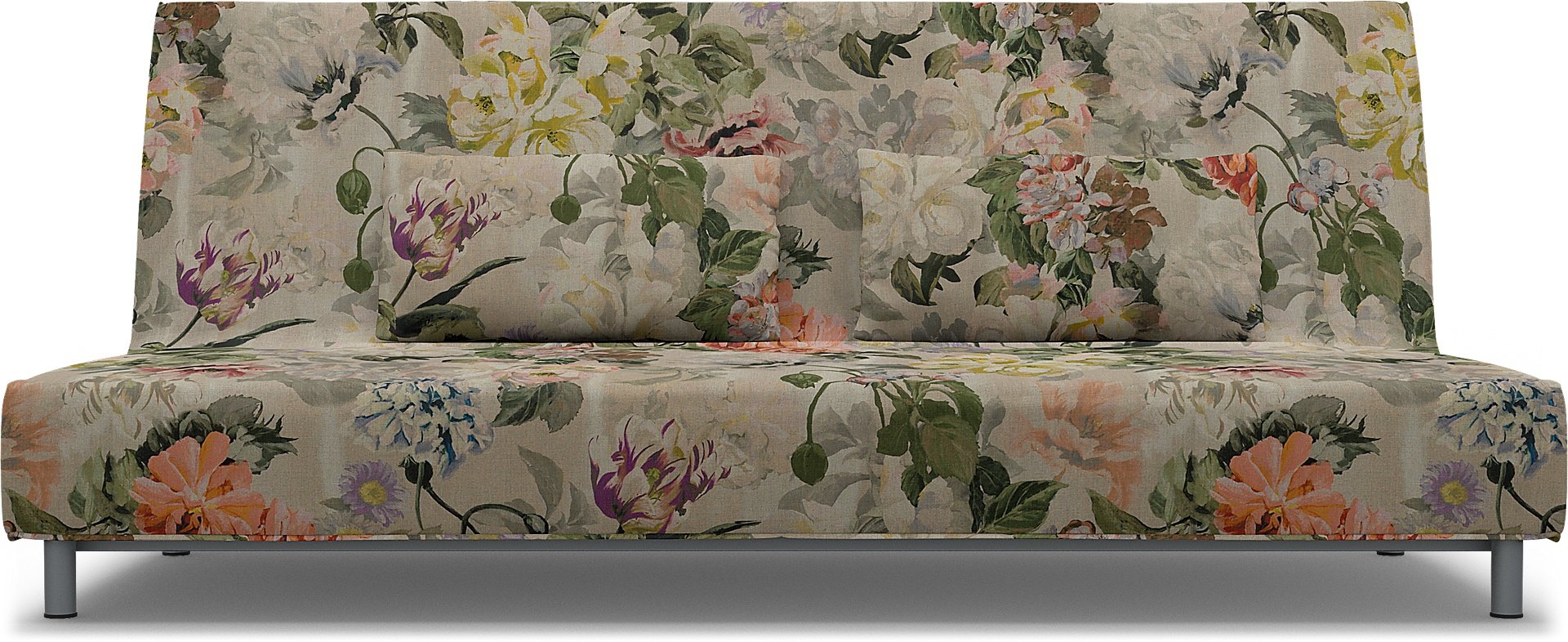 IKEA - Beddinge Sofa Bed Cover, Delft Flower - Tuberose, Linen - Bemz
