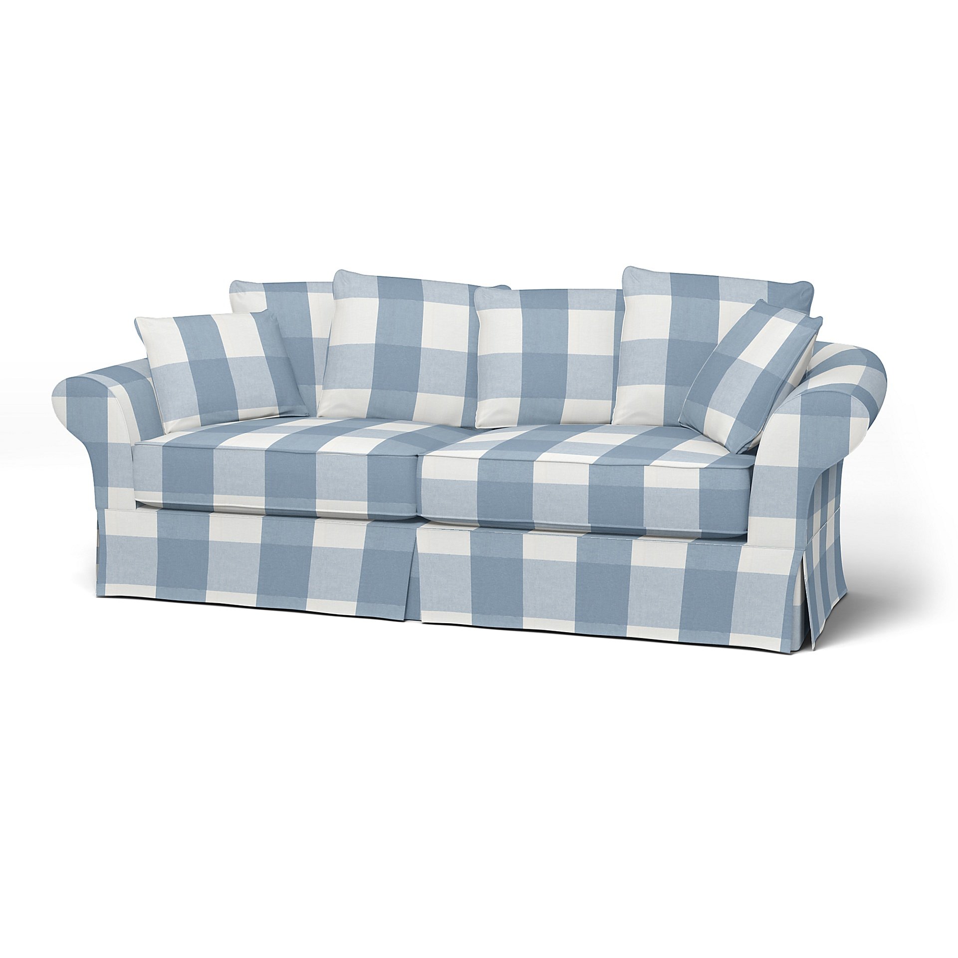 IKEA - Backamo 3 Seater Sofa Cover, Sky Blue, Linen - Bemz